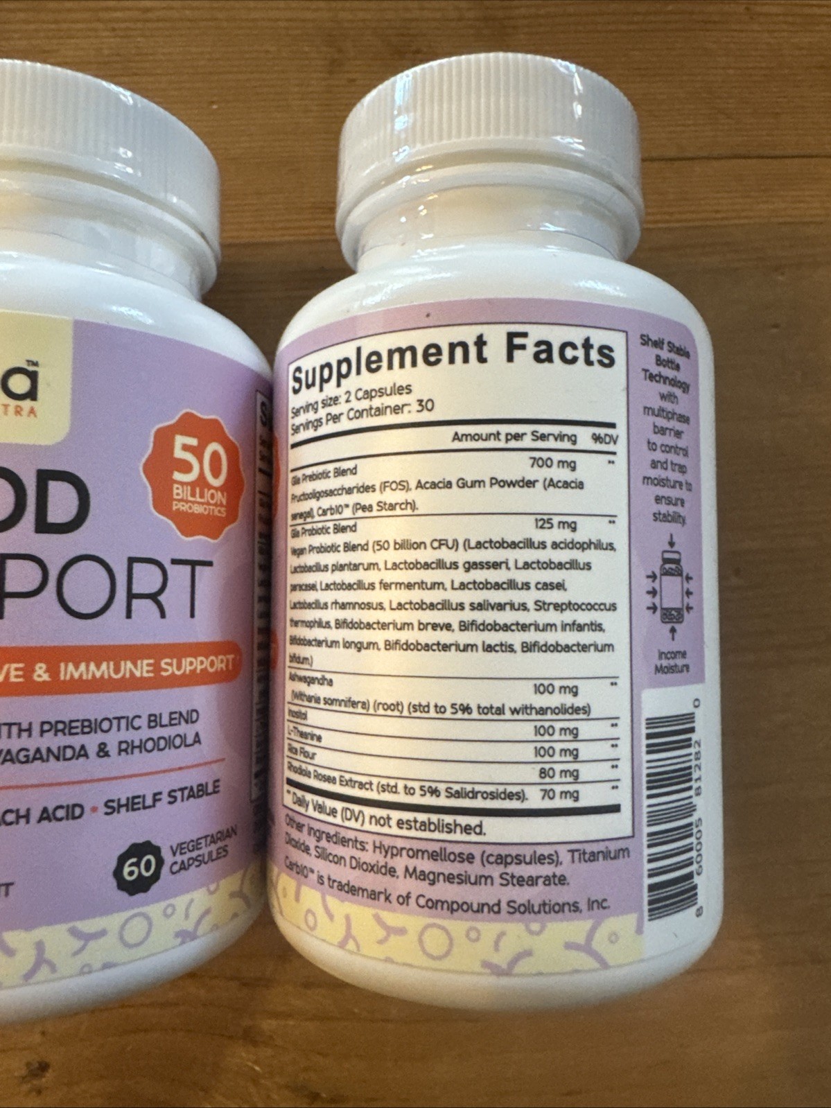 Glia Nutra Probiotic Mood Support 50 Billion CFU 60 Caps X 2! Exp 4/2027