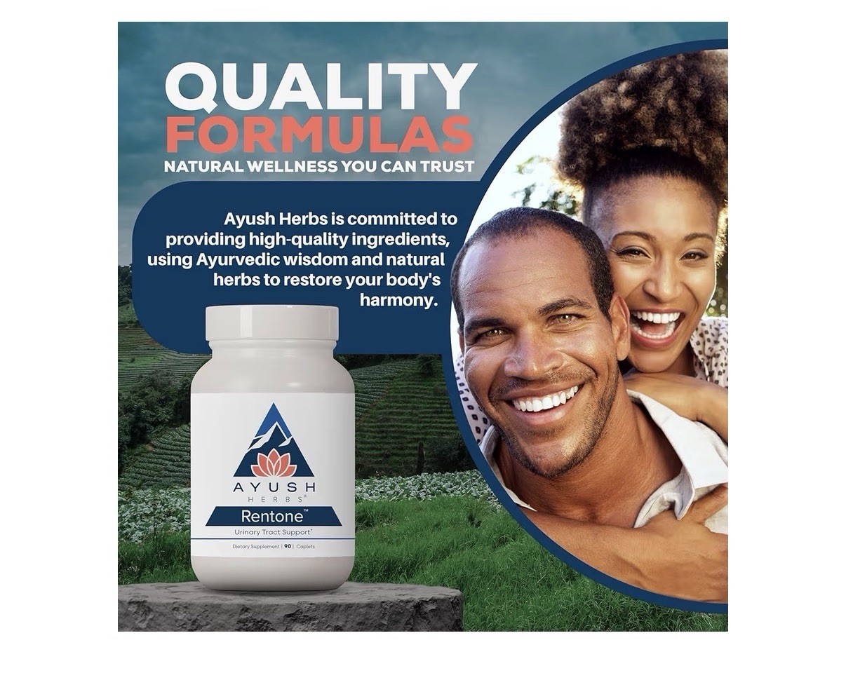 Ayush Herbs Rentone Kidney Urinary Tract Support Supplement with Cranberry 90cap
