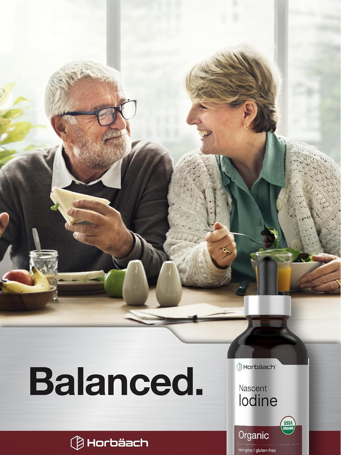 Nascent Iodine Drops 325mcg | 4 fl oz Organic Liquid | Vegan Non GMO Gluten Free