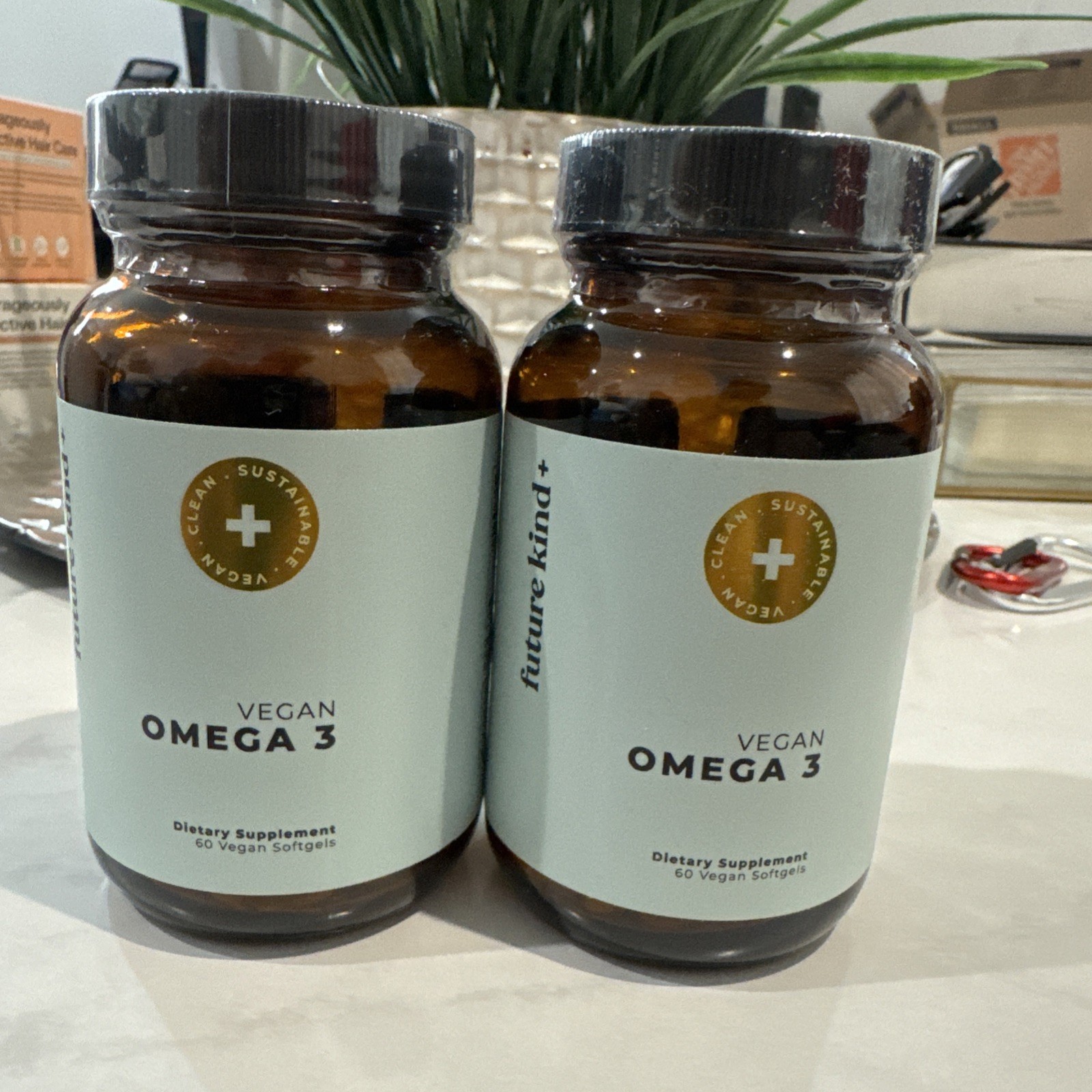 future kind + Vegan Omega 3 -60 Softgels Exp:11/26 (2pack 💚New