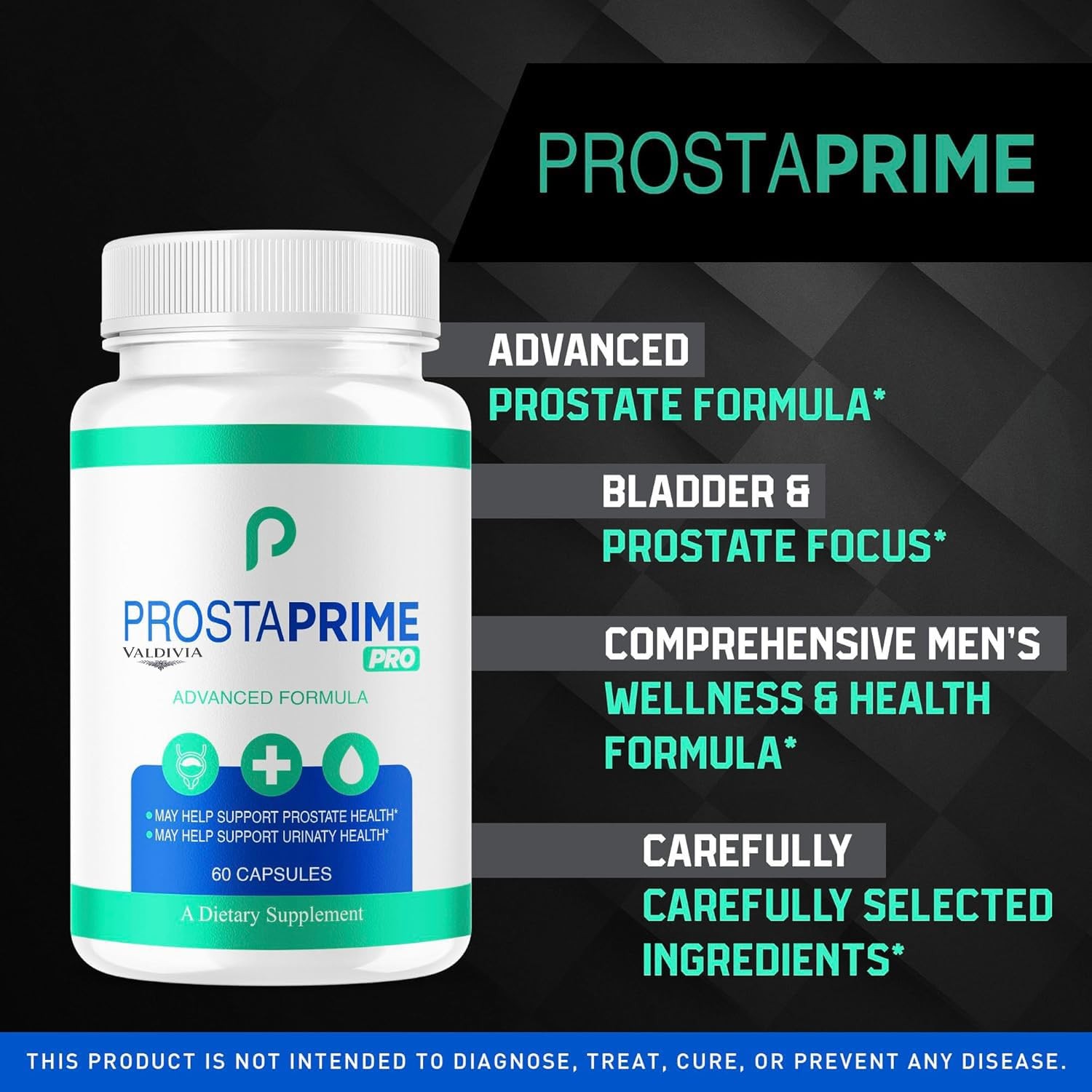 ProstaPrime Pro Prostate Health Supplement Capsules Men Urinary Flow 1 Pack 60Ct