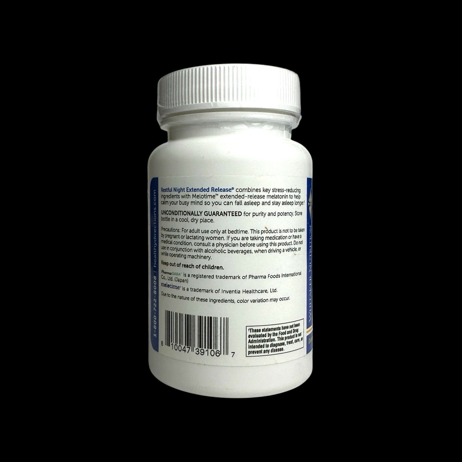 2x Dr. Whitaker Restful Night Melatonin Sleep 30 Tablets Exp 11/26 NEW SEALED
