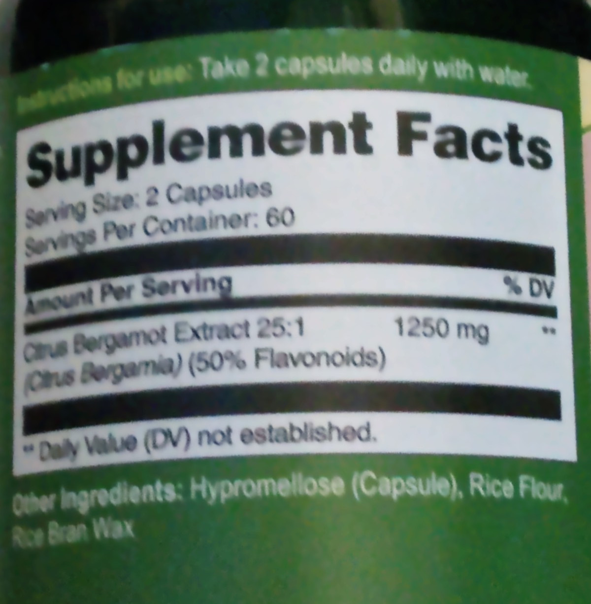Lot of 2 -Citrus Bergamot- total 180 Capsules EXP 3/2028 & EXP 12/2027