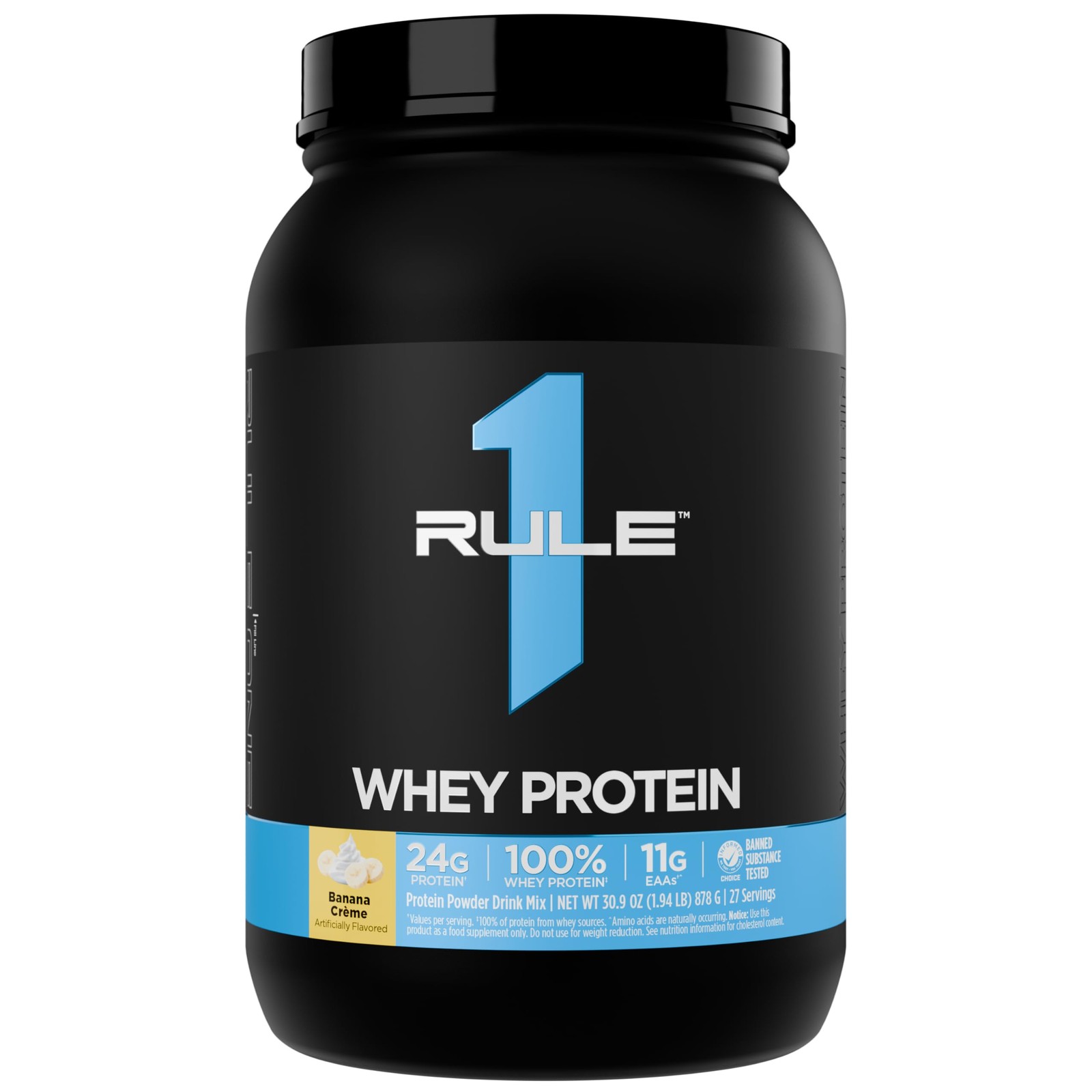 Rule 1 Proteins Whey Protein Powder, 2 Pound (Pack of 1), Frozen Banana