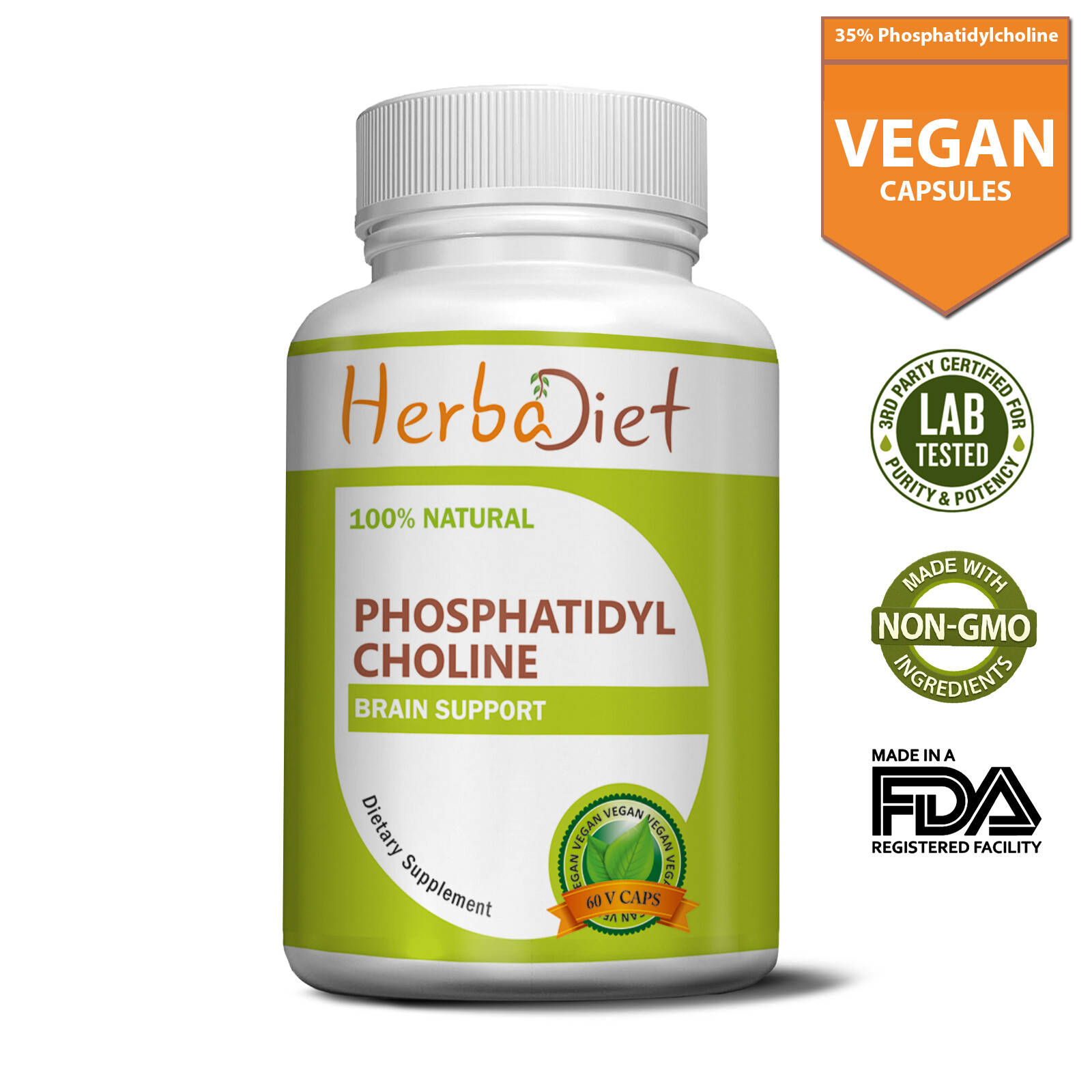 Phosphatidyl Choline PC Capsules Brain Boost Memory Support Cognitive Enhancer