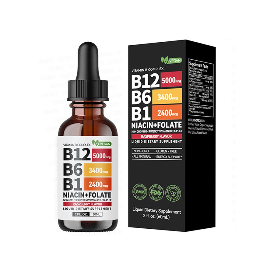 and Vitamin B12 1-5PCS B6 Liquid Drops, B12 Sublingual Vitamin B Complex Vitamin