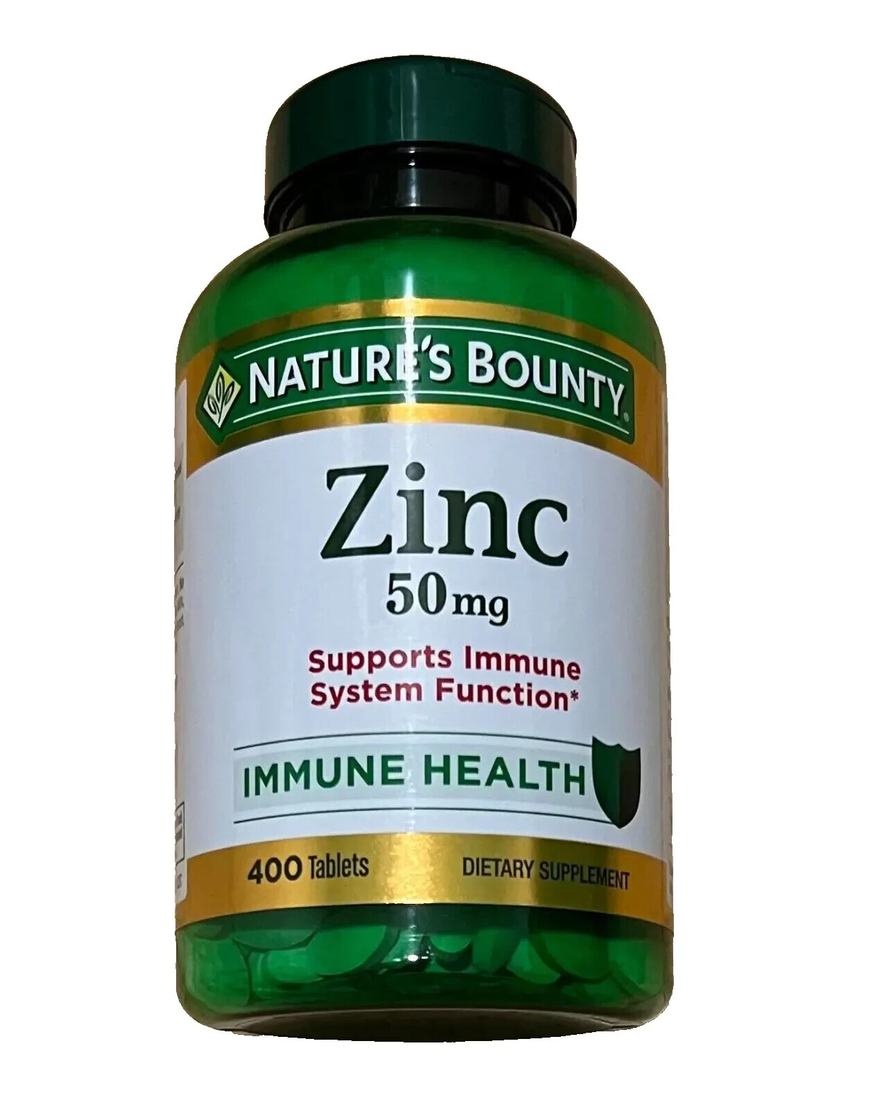 NATURES BOUNTY ZINC 50mg 400 ct Tablets Supports SYSTEM FUNCTION Immune Health