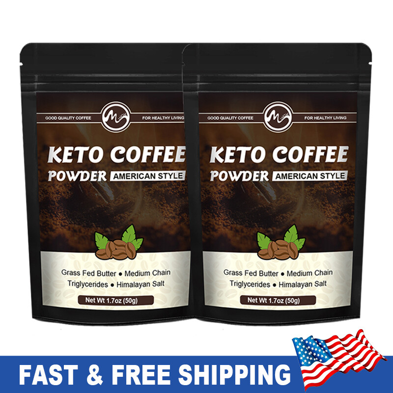 2*Keto Coffee Powder – Weight Loss Burn Fat Soft Drinks Appetite Suppressant 50g