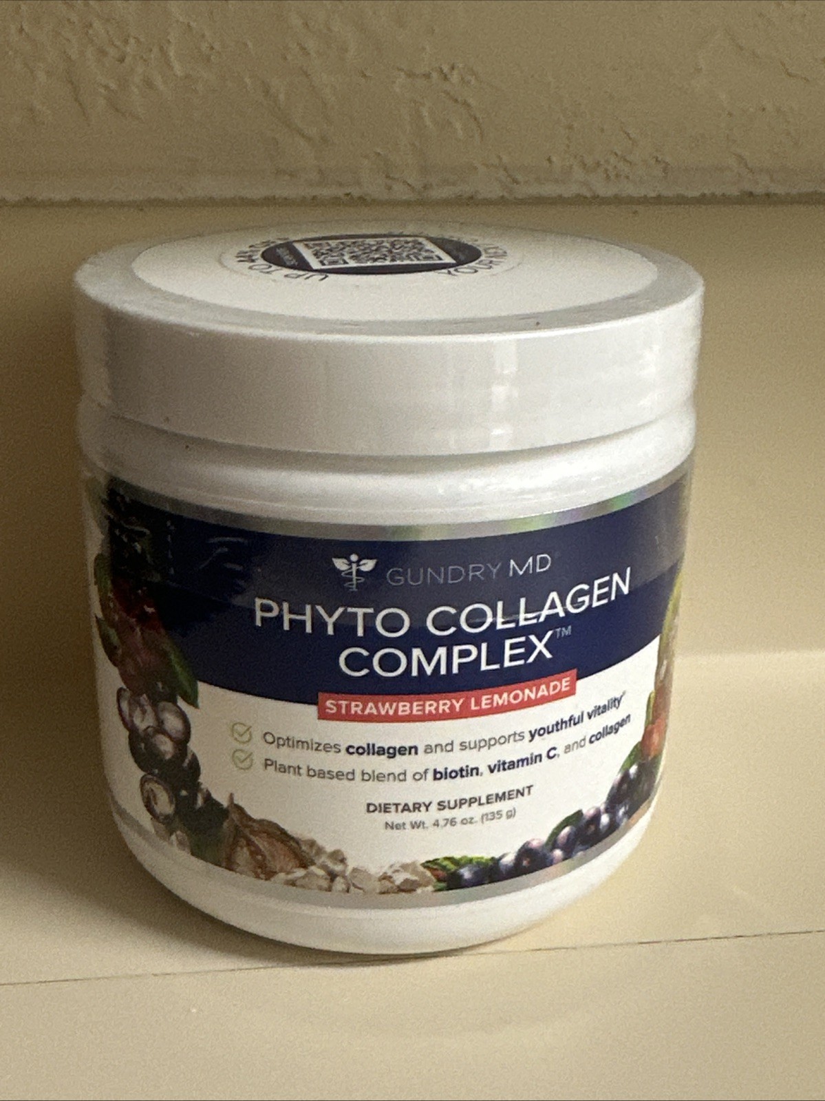 Gundry MD Phyto Collagen Complex Powder – Strawberry Lemonade, 4.76 oz (135 g)