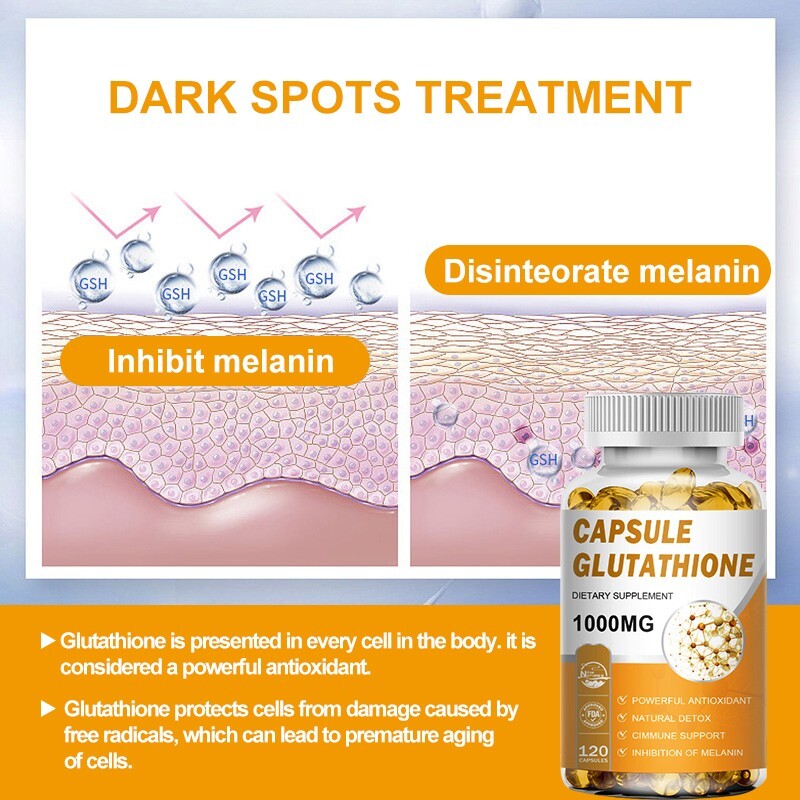 Liposomal Glutathione Gummies 1000mg Skin Whitening Liver Antioxidant Support