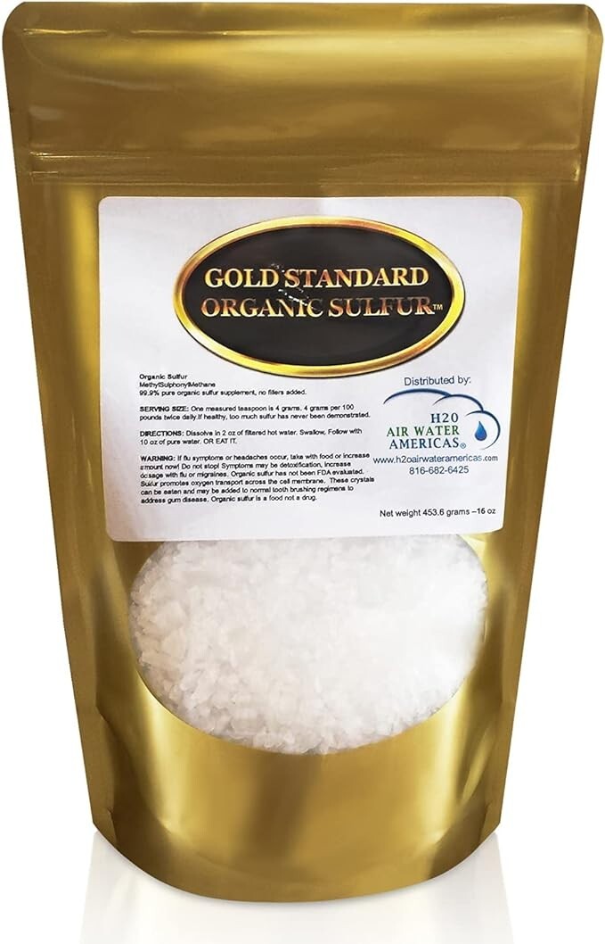 Gold Standard Organic Sulfur Crystals 1lb – 99.9% Pure MSM – Largest Flakes!