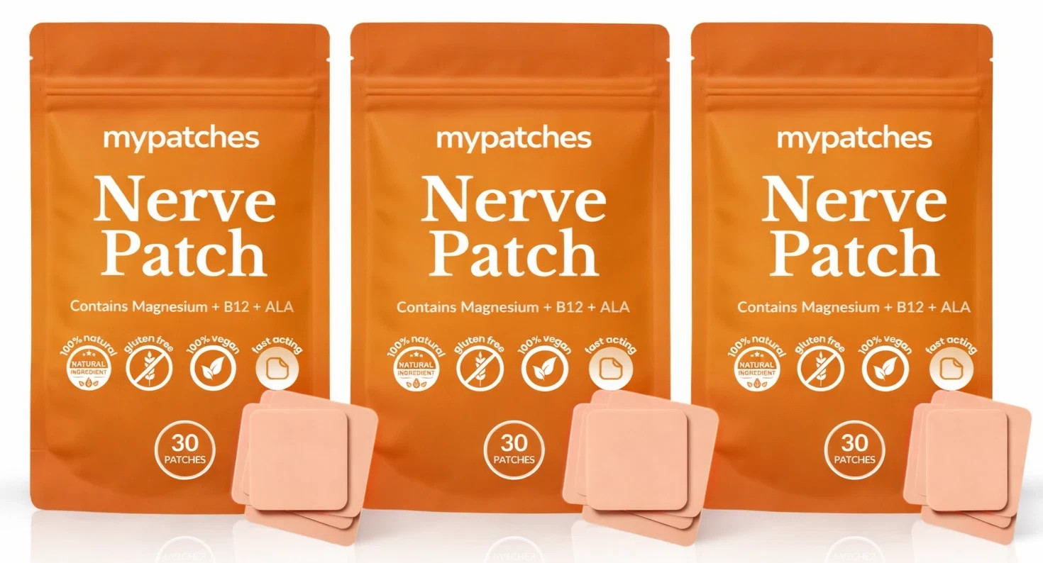 3x mypatches Nerve Patch with Magnesium, B12 Alpha Lipoic Acid – with Natural