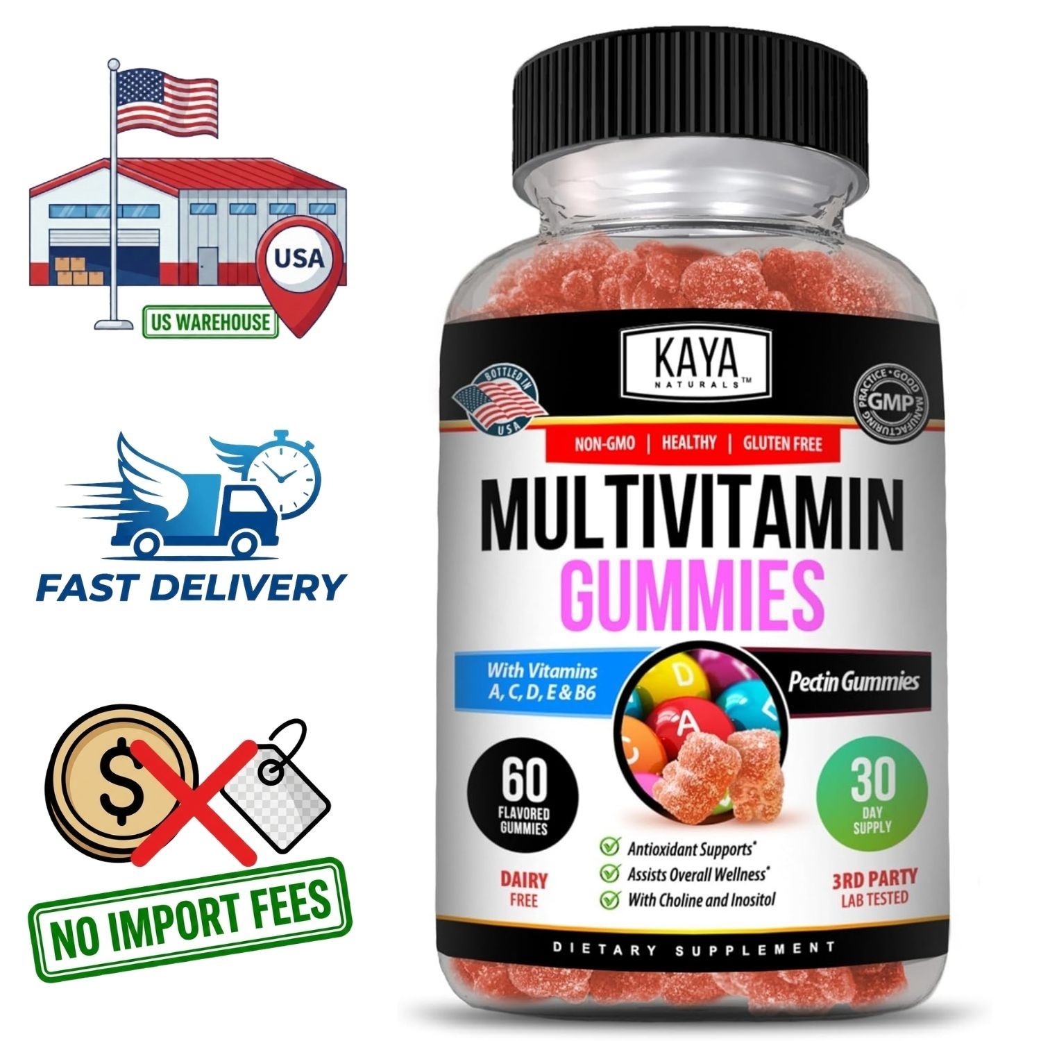 Gomitas Multivitamínicas Adultos 60 Fresa | Suministro 30 Días