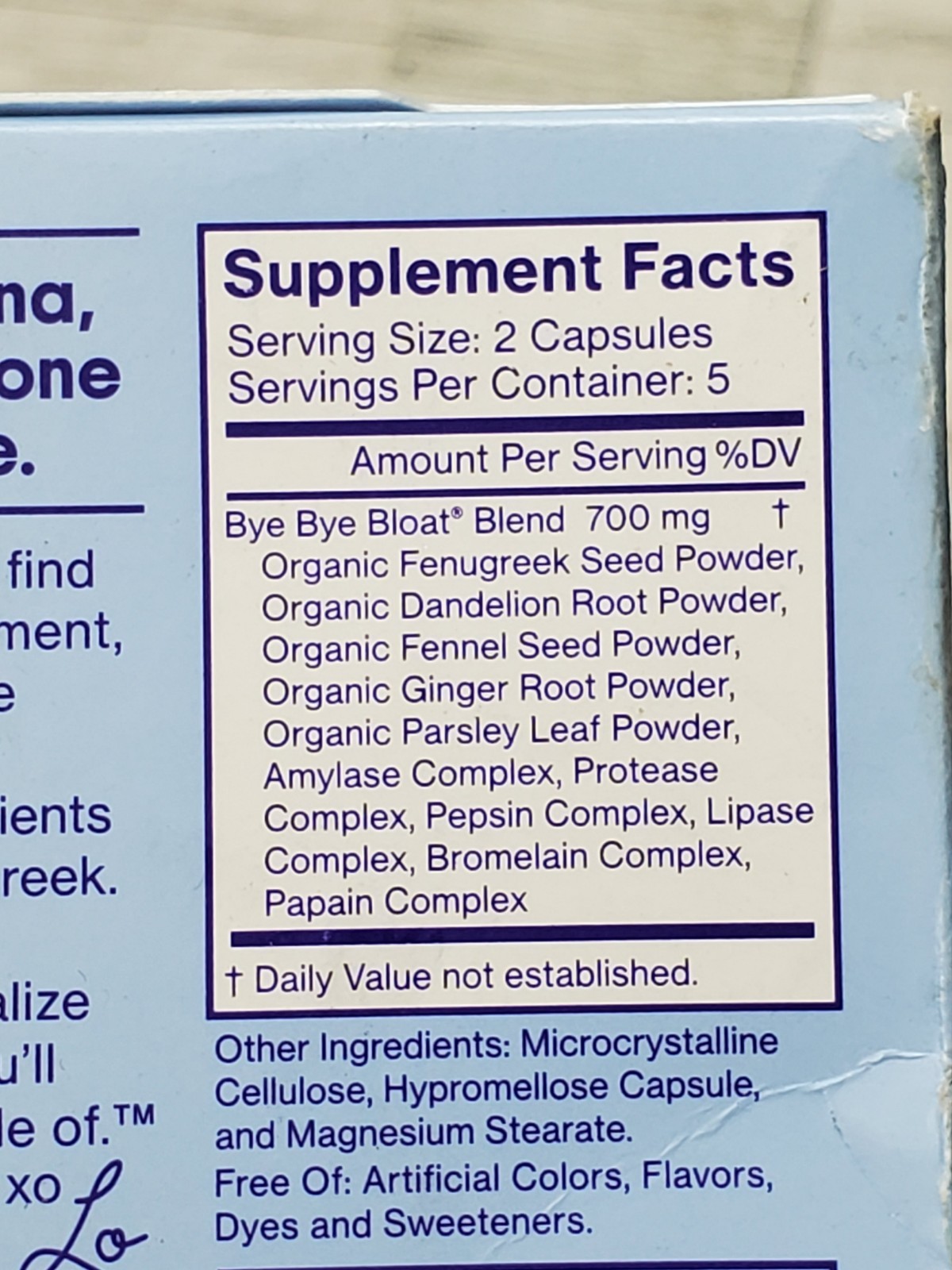 Love Wellness Bye Bye Bloat Vitamins – 10ct – Exp 7/27