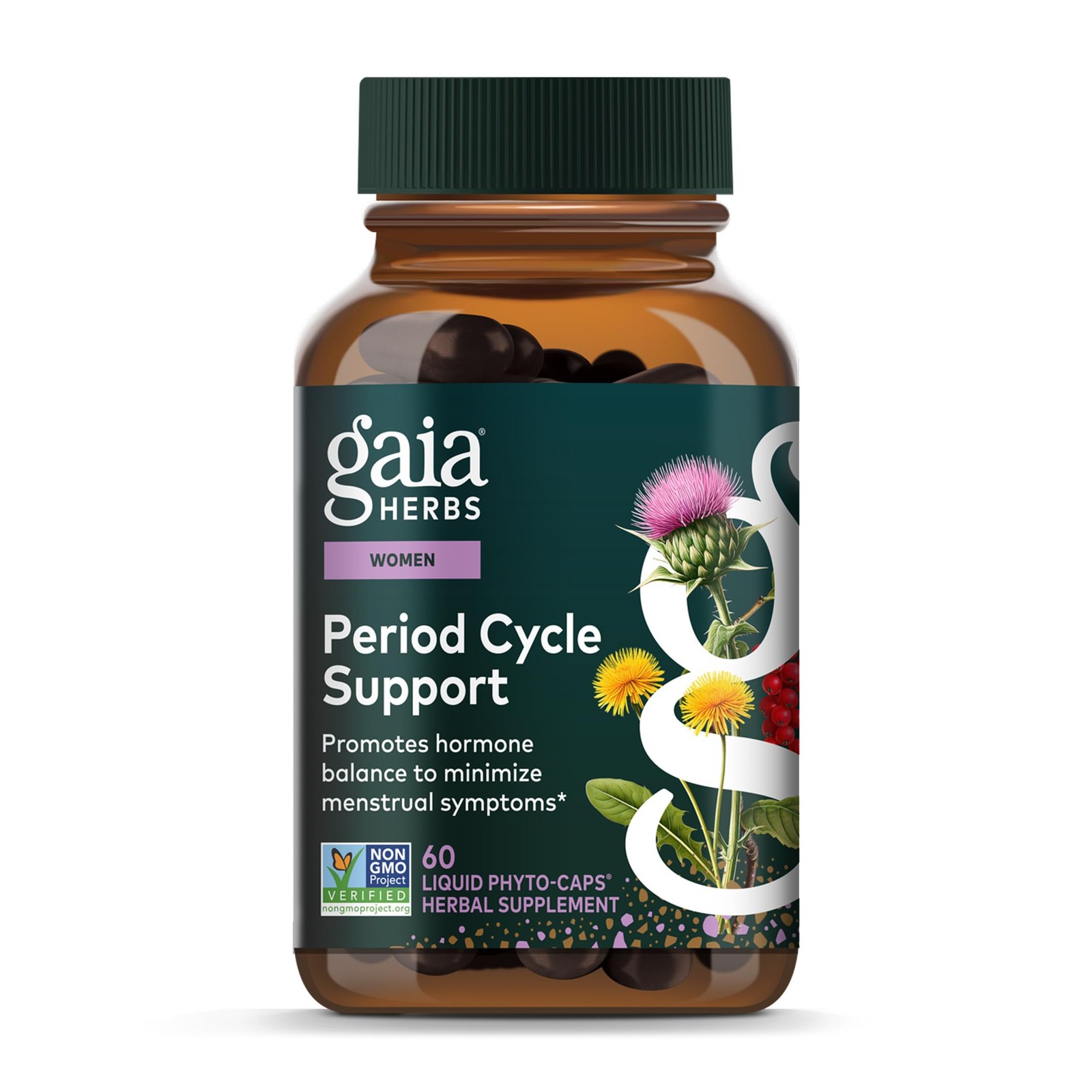 Gaia Herbs Period Cycle Support – Supports Hormone Balance Pms Relief – Herbal