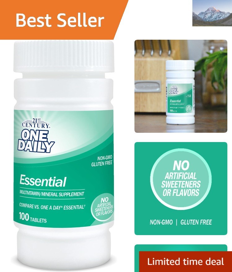 One Daily Essential Keto Multivitamin Tablets, 100 Count – Non-GMO & Gluten-Free
