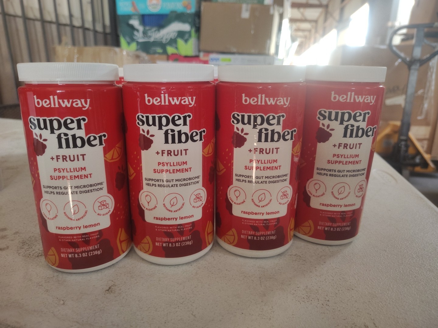 4 – Bellway Super Fiber Powder + Fruit, Raspberry Lemon 8.3 oz – 01/10/2027