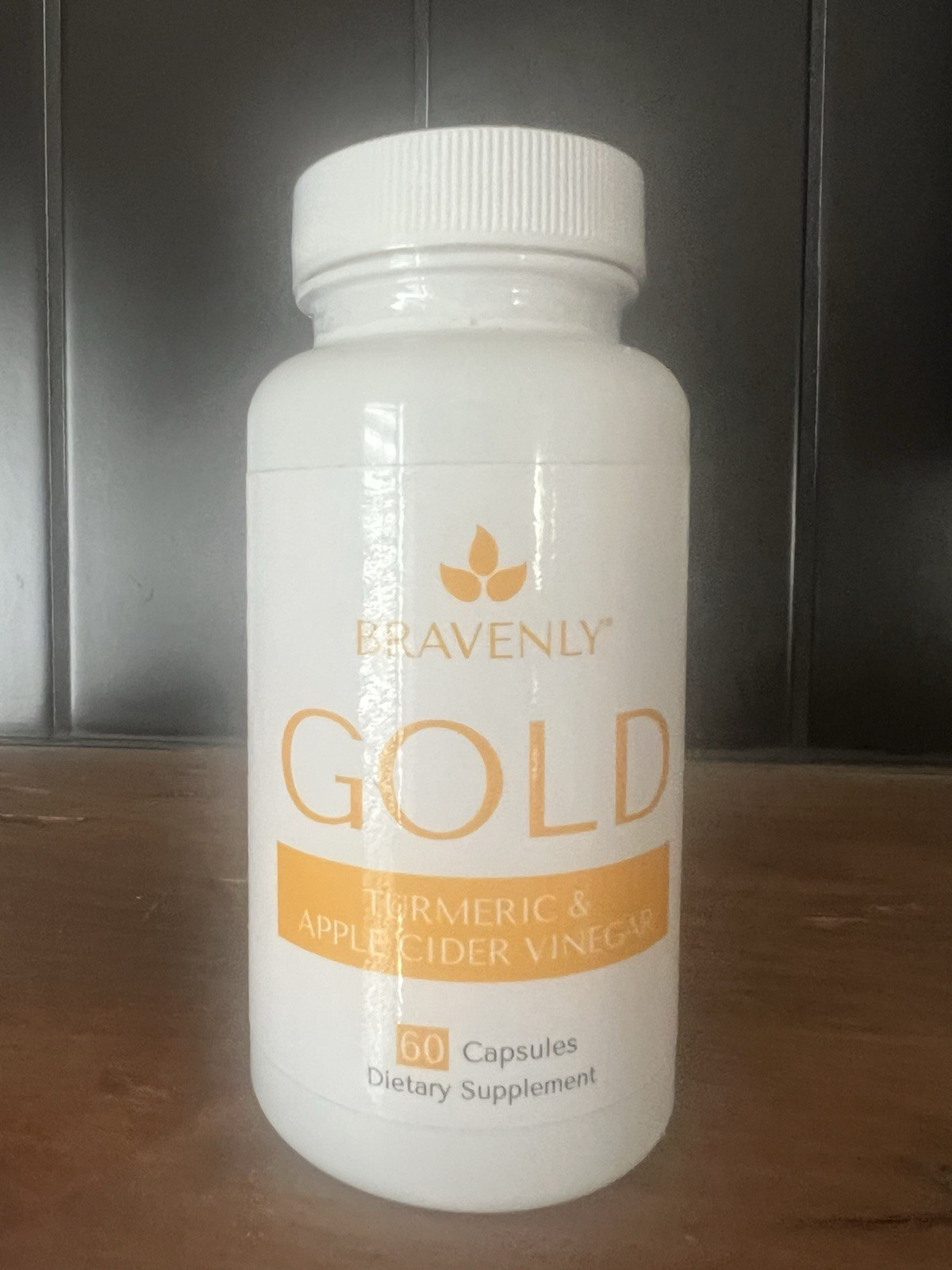 Bravenly GOLD Turmeric & Apple Cider Vinegar 60 Capsules Exp 1/2028 – New/Sealed