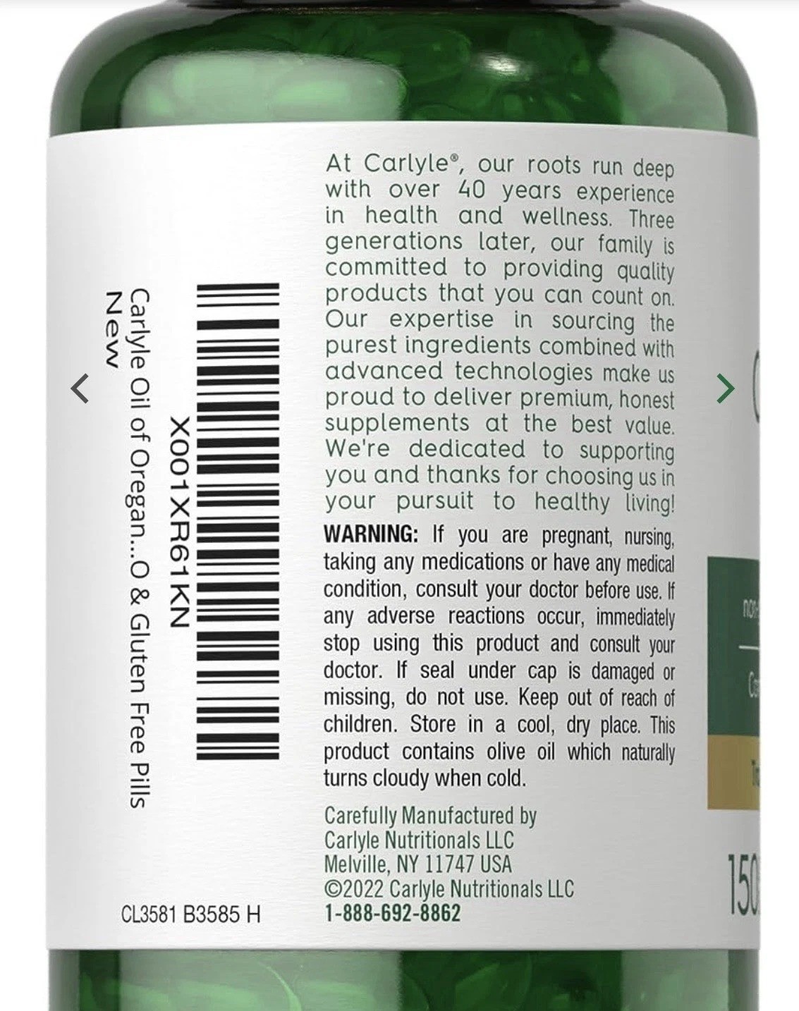Carlyle Aloe Vera Capsules 20,000mg | 300 Softgel tablets