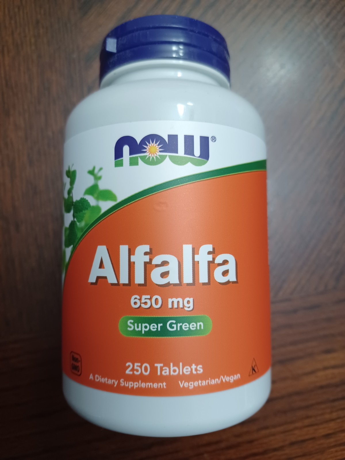 Now Foods Alfalfa, 650 mg, Super Green – 250 Tablets – Exp. 10/2028