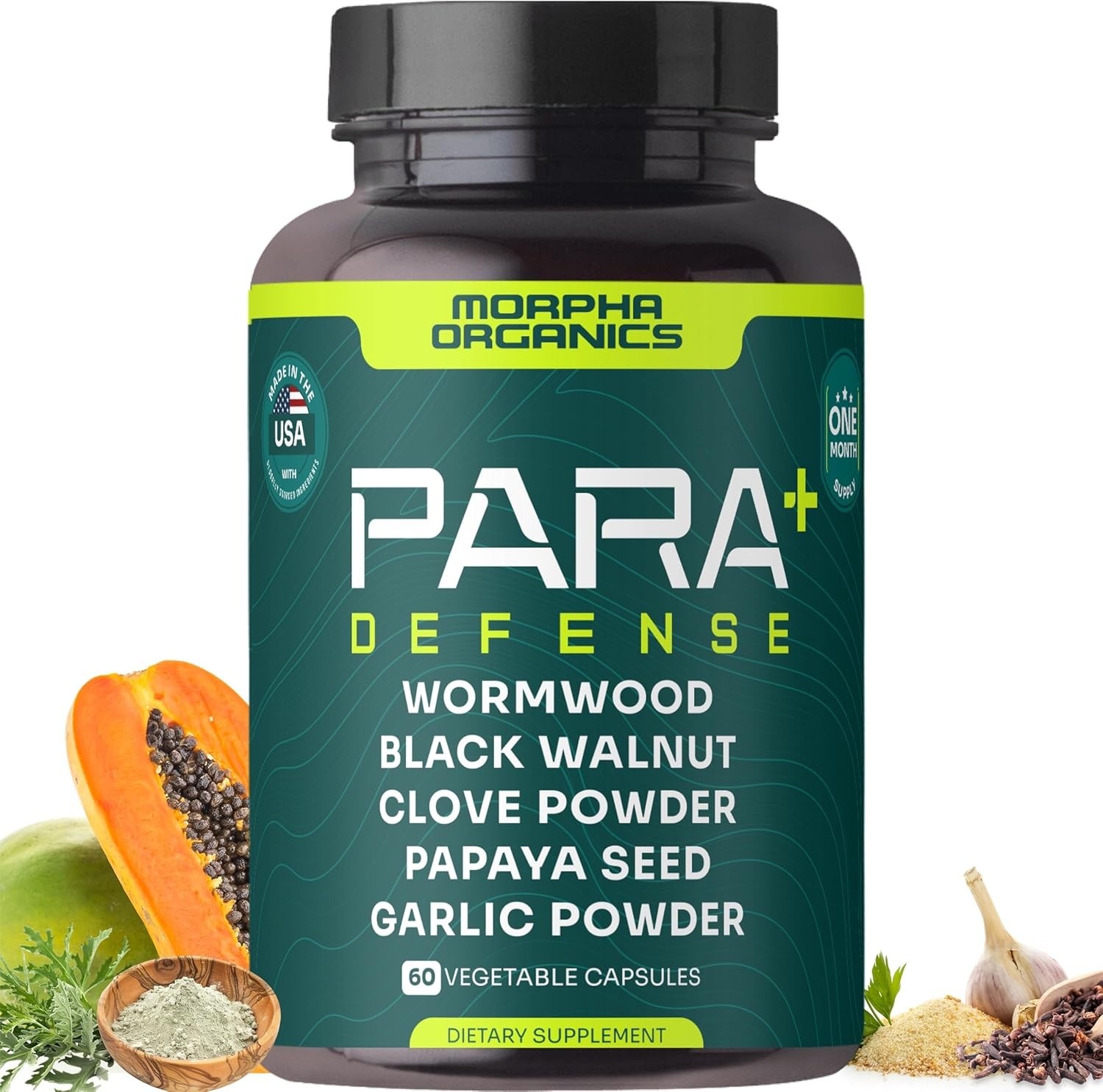 Para Defense Digestive Cleanse & Detox | Wormwood 250mg, Black Walnut 250mg, Clo