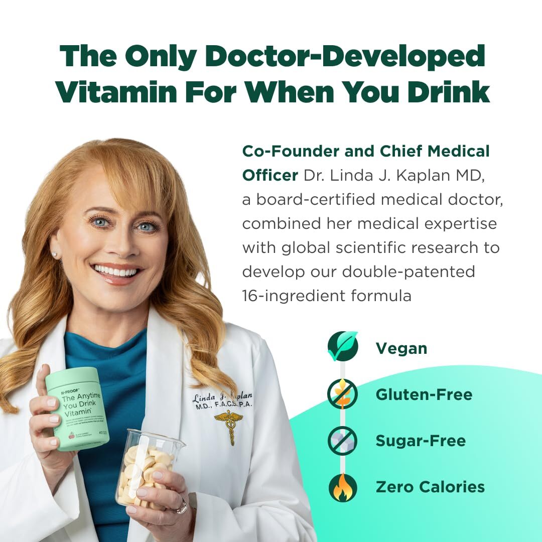 H-PROOF The Anytime You Drink Vitamin Liver Health & Immunity Support with El…