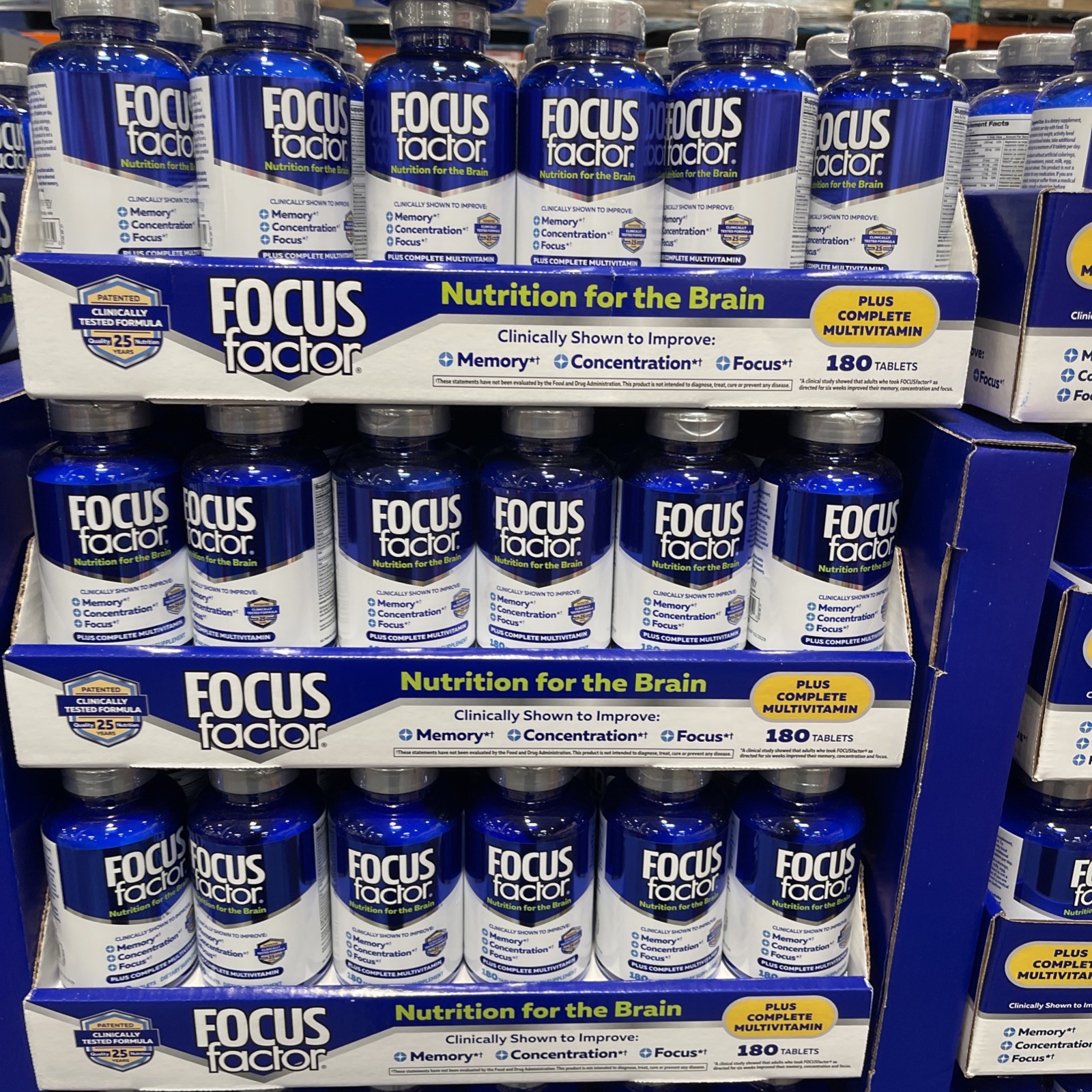 Focus Factor Adults Extra Strength- Brain Supplement for Memory – 180 Tablets