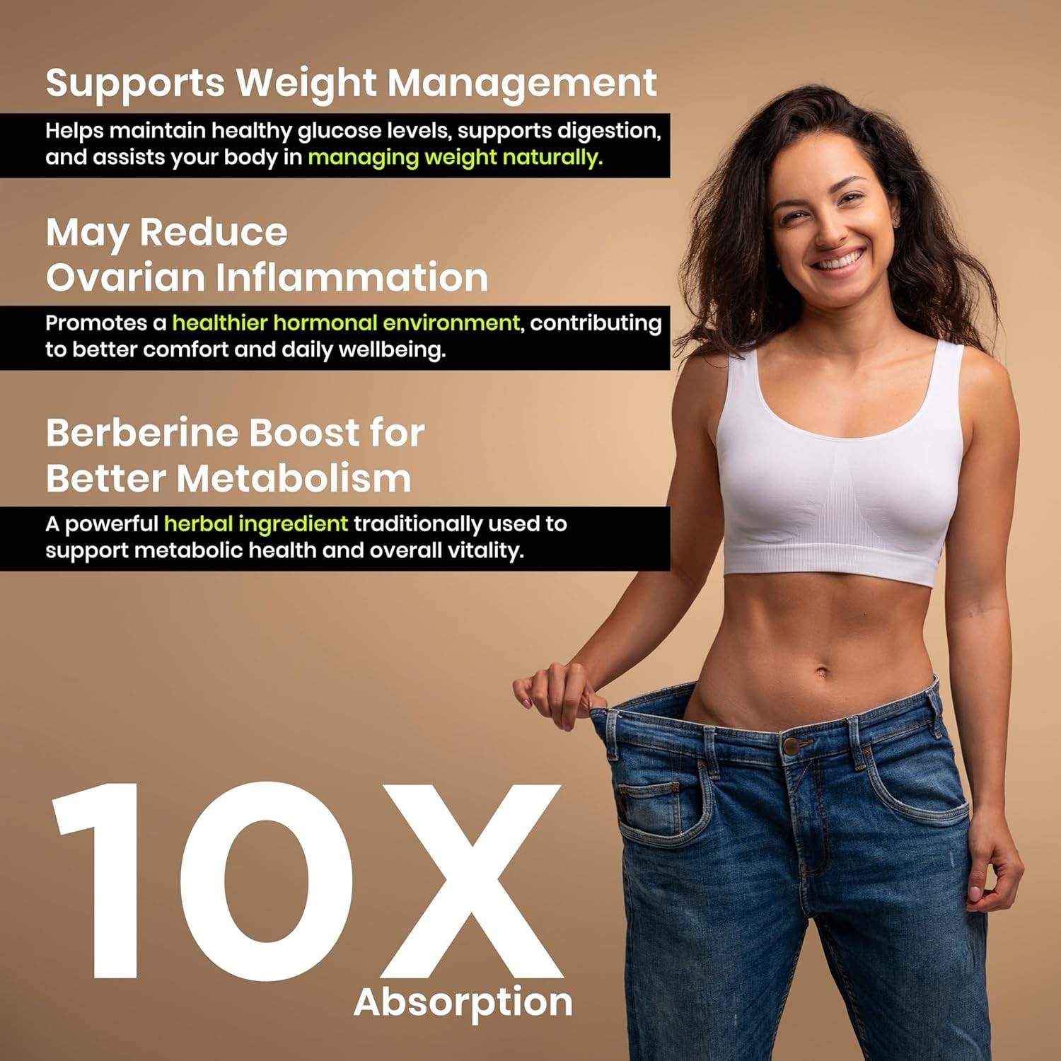 Health Veda Organics PCOS Support Supplement for Women 60 Plant-Based Veg Tablet