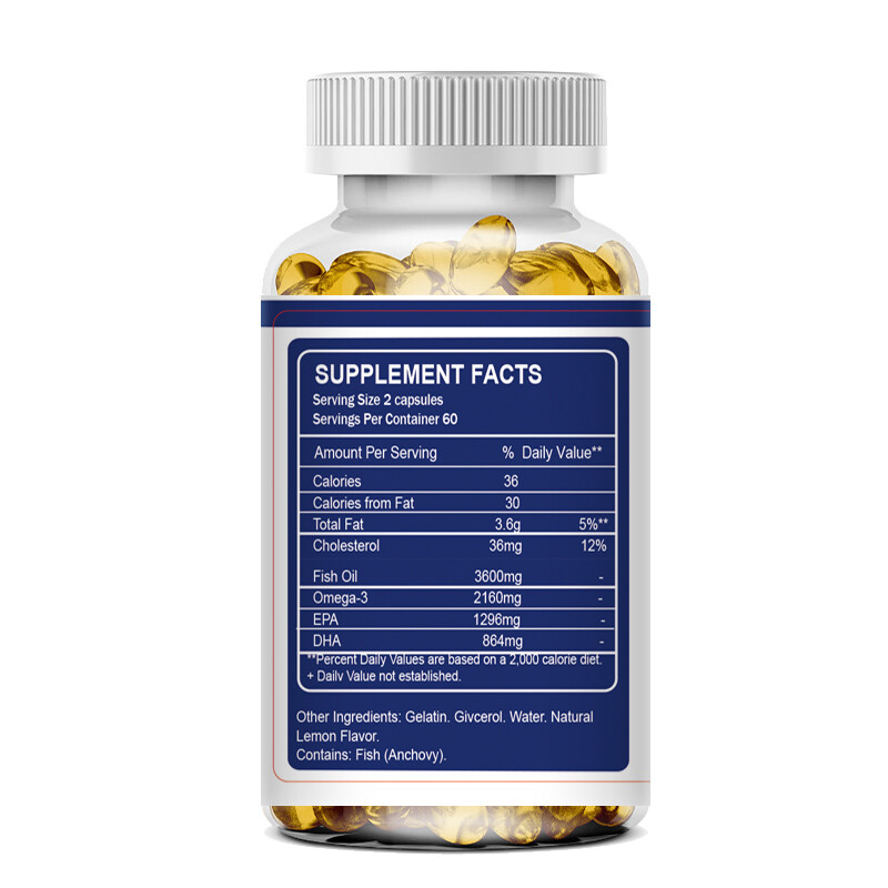 Omega 3 Fish Oil Capsules 3 x Strength EPA & DHA High Potency 1-4 Bottles by LN