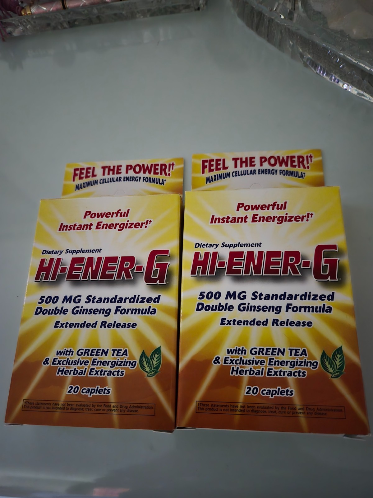 LOT of 2 BOXES – Hi-Ener-G Extended Release 20 Caplets 500 mg