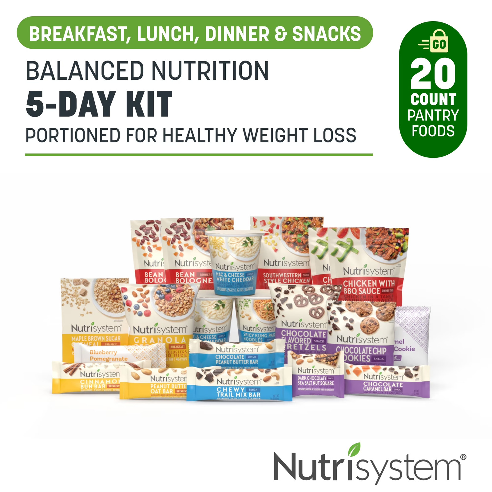 5 Day Weight Loss Meal Kit Nutrisystem Meals Nutrition Protein Snack Meals Food