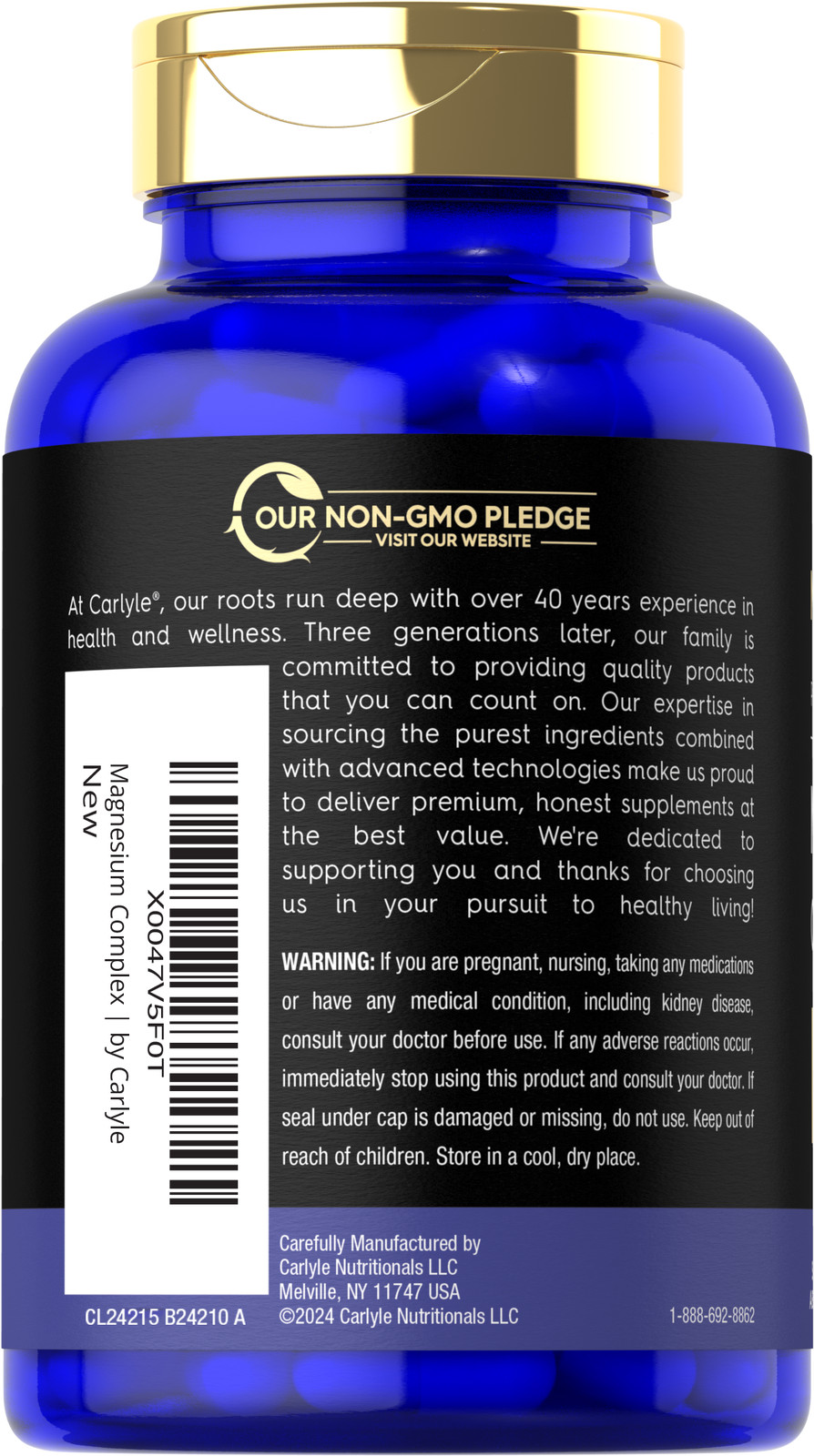 Magnesium Complex 745mg | 120 Count | 10 in 1 Blend | Vegetarian | by Magfusion
