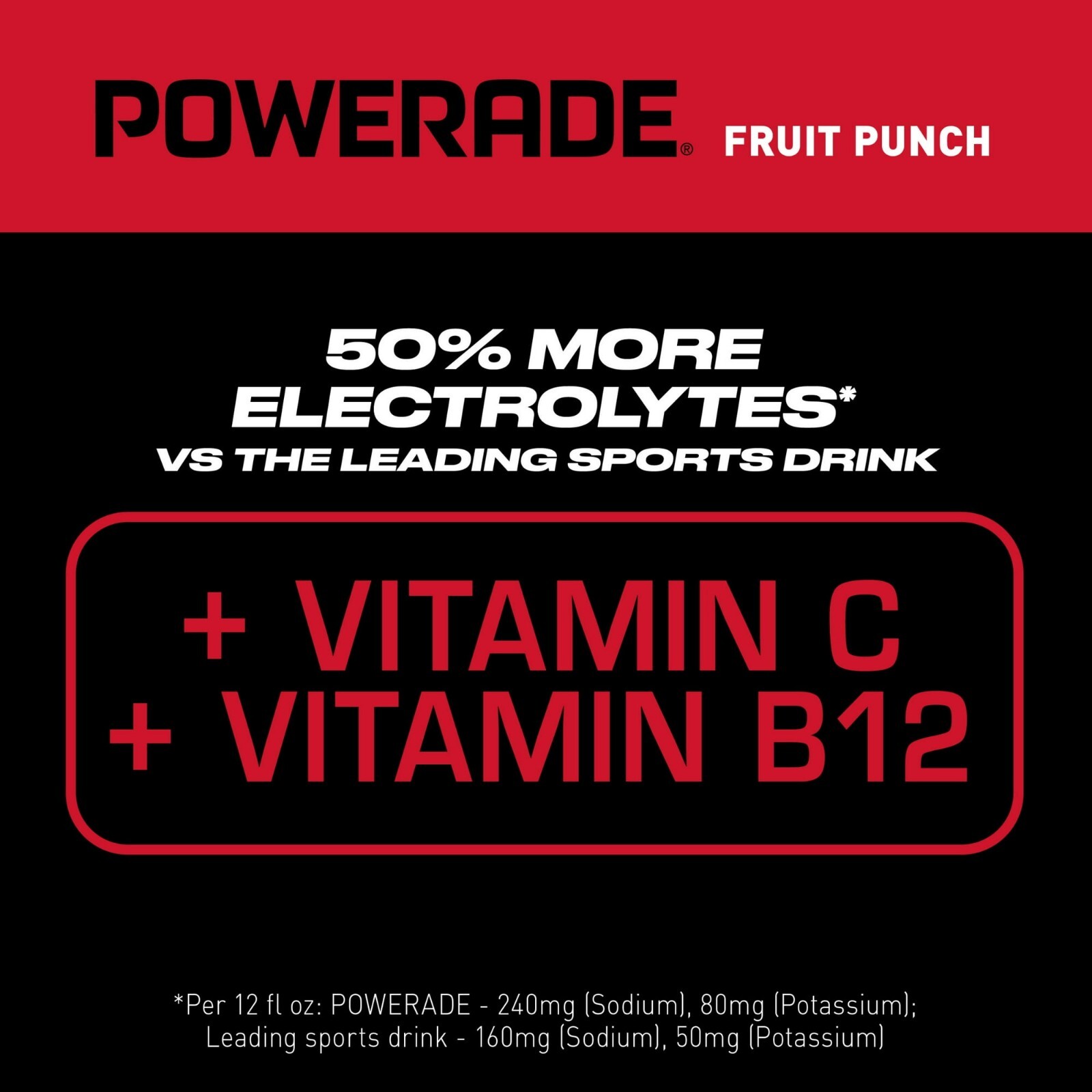 POWERADE Electrolyte Enhanced Fruit Punch Sport Drink, 20 fl oz 8pack