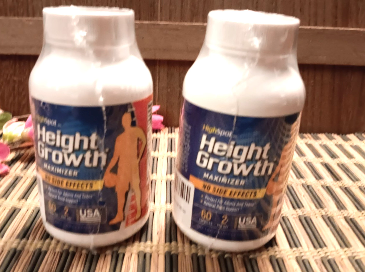 2 Bottles Hightspot HEIGHT GROWTH MAXIMIZER Calcium, Vitamin D3 Zinc 8/2026