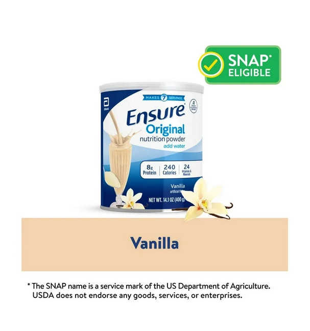 Ensure Original Vanilla Nutrition Powder, Protein Powder, 14.1 oz