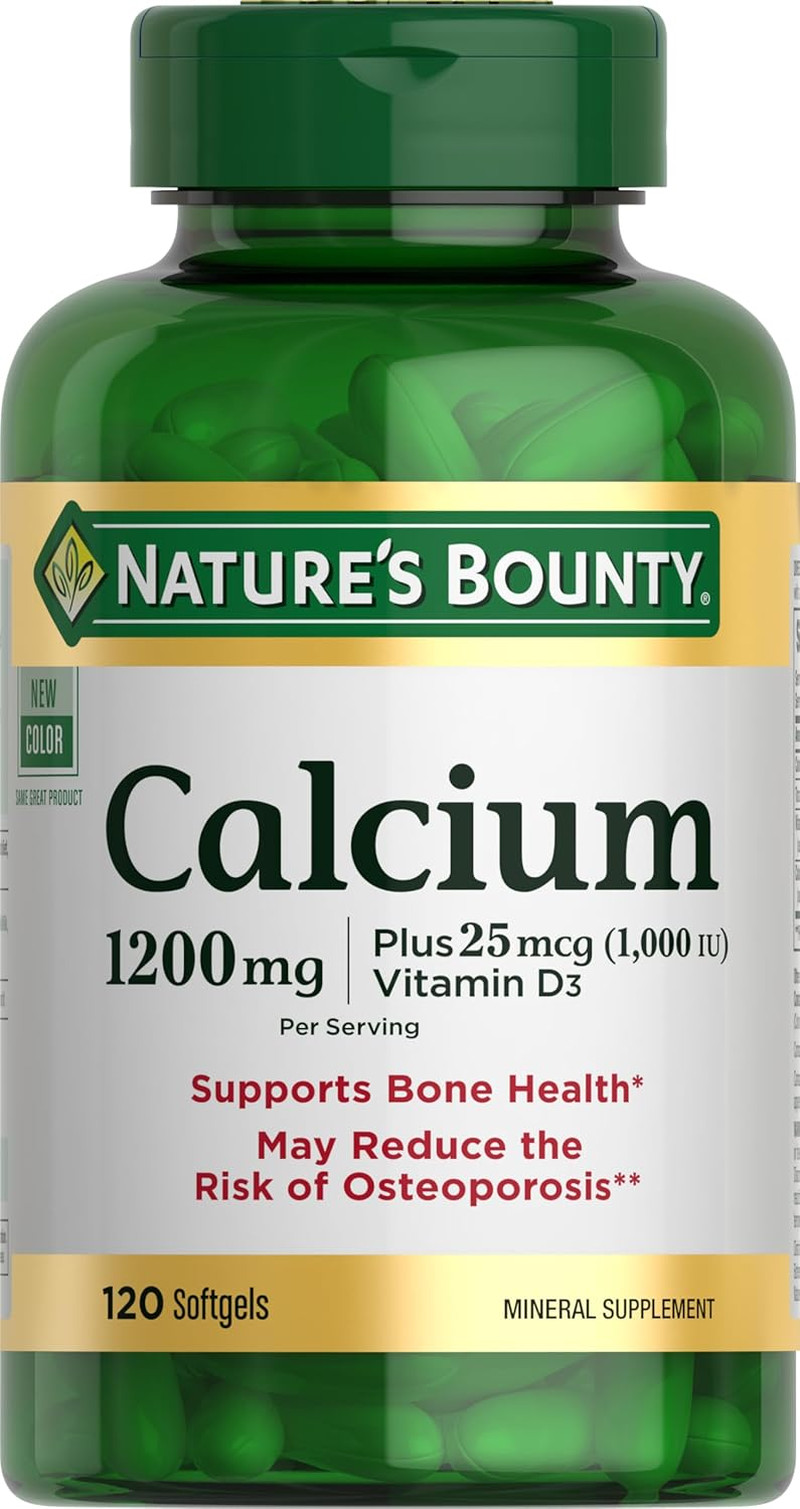 Calcium 1200 Mg with 1000 IU Vitamin D3 – Bone Health Softgels, Calcium and Vita
