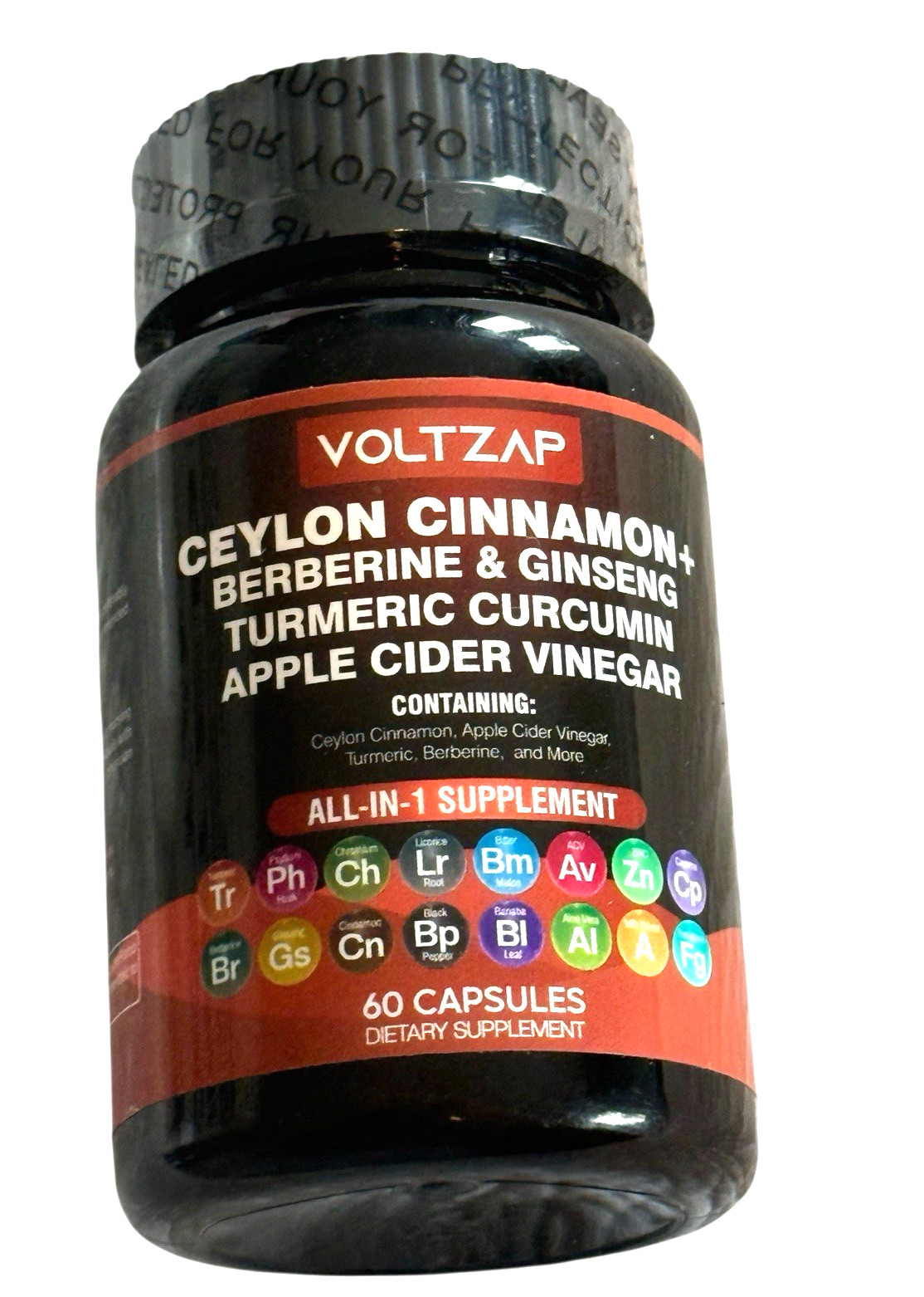 Ceylon Cinnamon Berberine & Ginseng All-In-One – 60 Capsules – Ex: 5/28