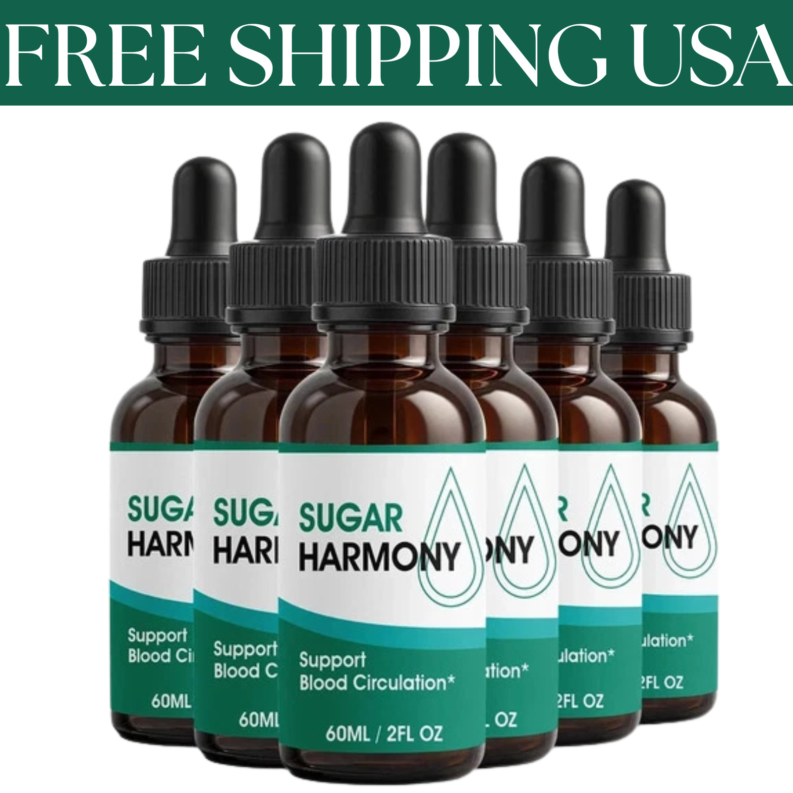 (5 Pack) Sugar Harmony Drops, SugarHarmony Maximum potency Blood Support