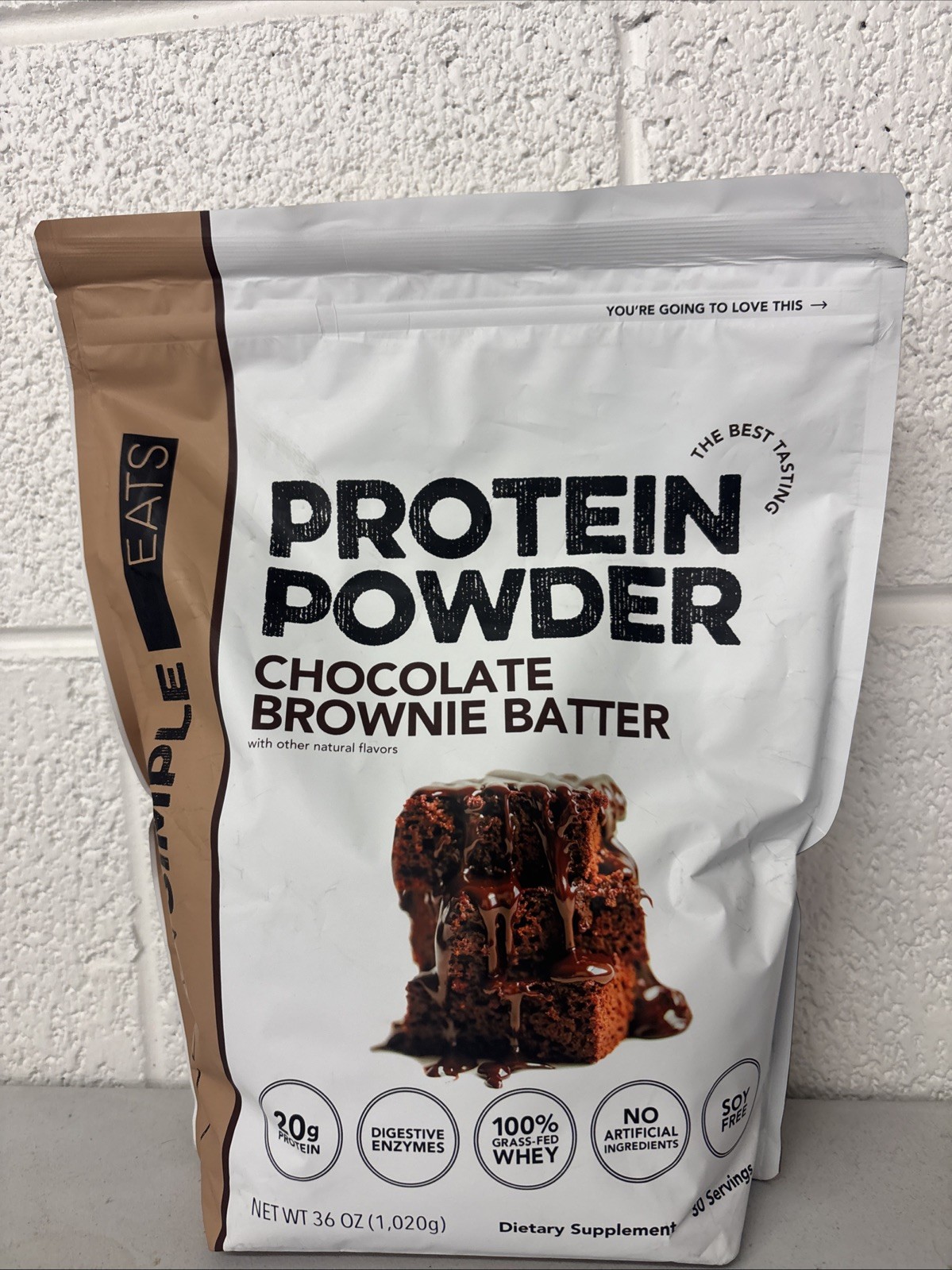 Clean Simple Eats Grass Fed Whey Premium Protein Chocolate Brownie exp:07/2027