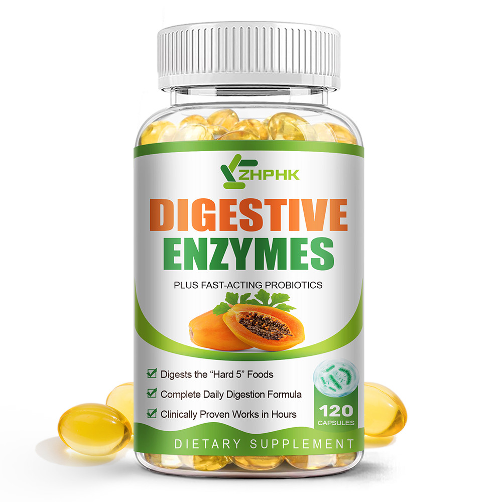Digestive Enzymes Prebiotic Probiotics Gas Constipation Bloating Relief Caps