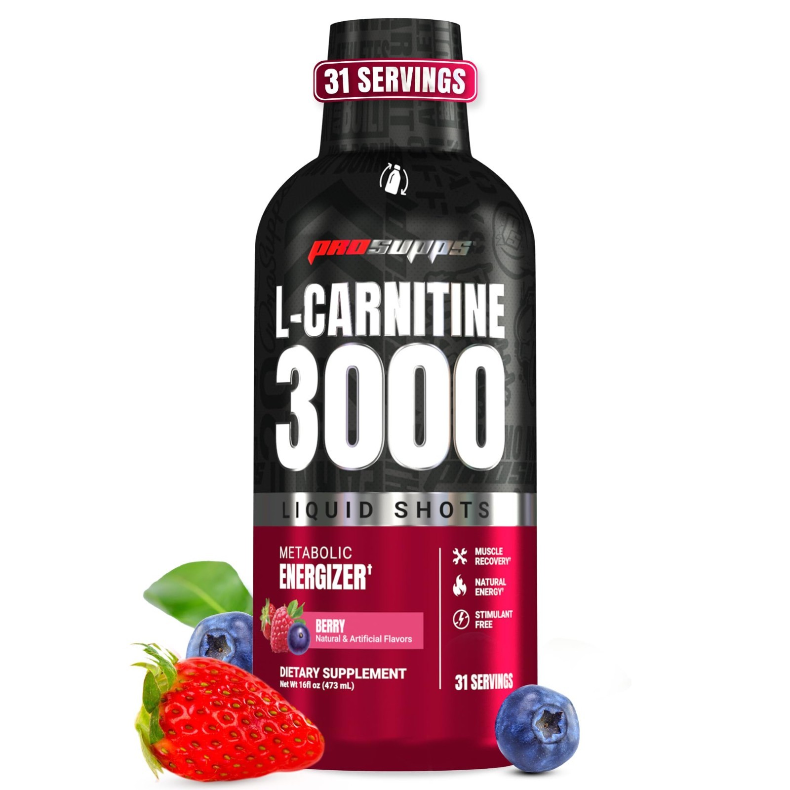 Stimulant-Free L-Carnitine Liquid Shots 3000mg – Energy, Performance & Recovery