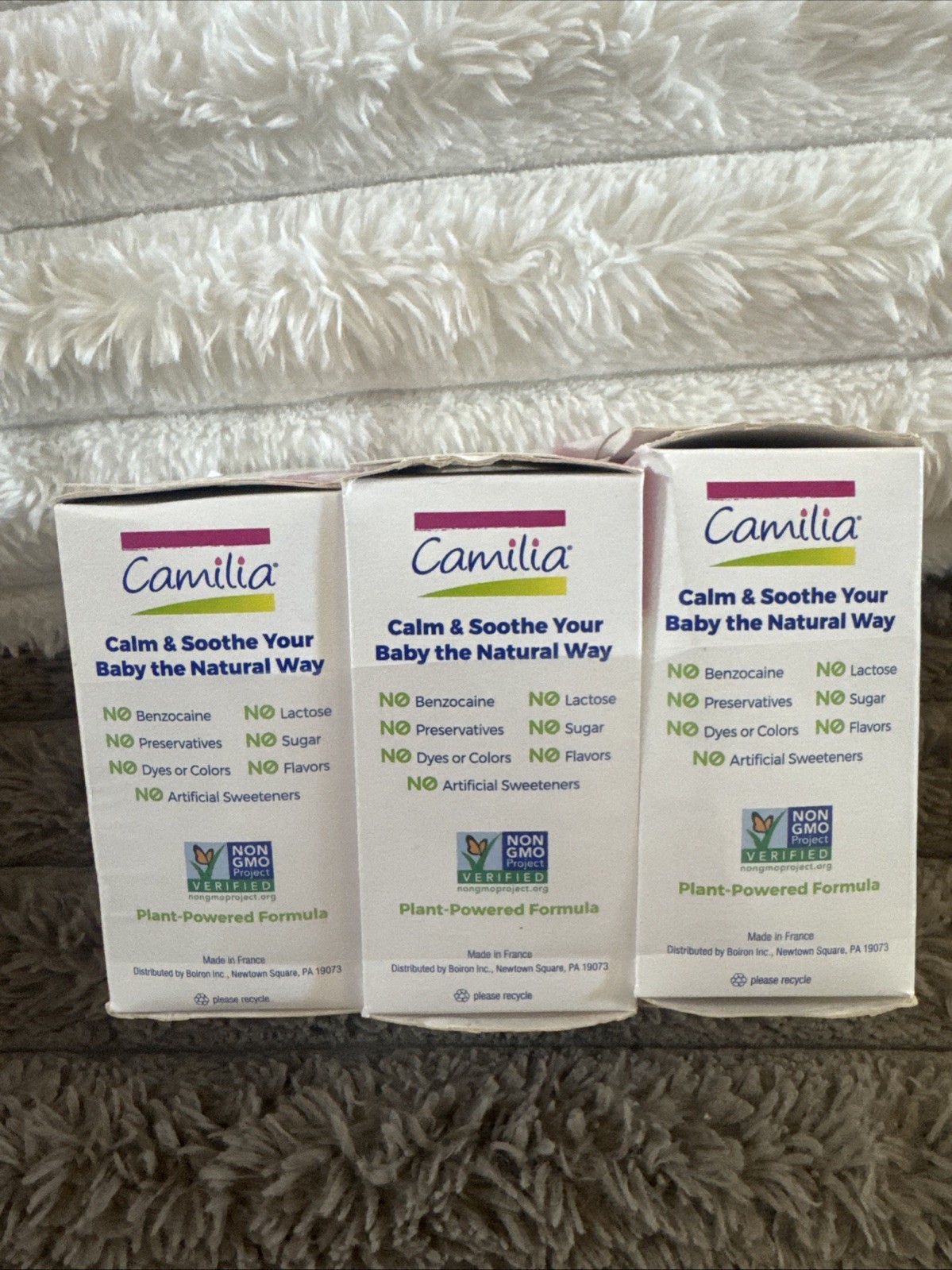 3-Pack Boiron Camilia Liquid Doses Teething Pain Gums Relief 30 Count Exp 01/28+