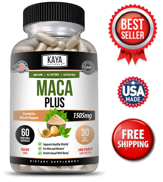 MACA Plus Supplement 60ct, Assist Sexual Well-being, Healthy Energy & Endurance