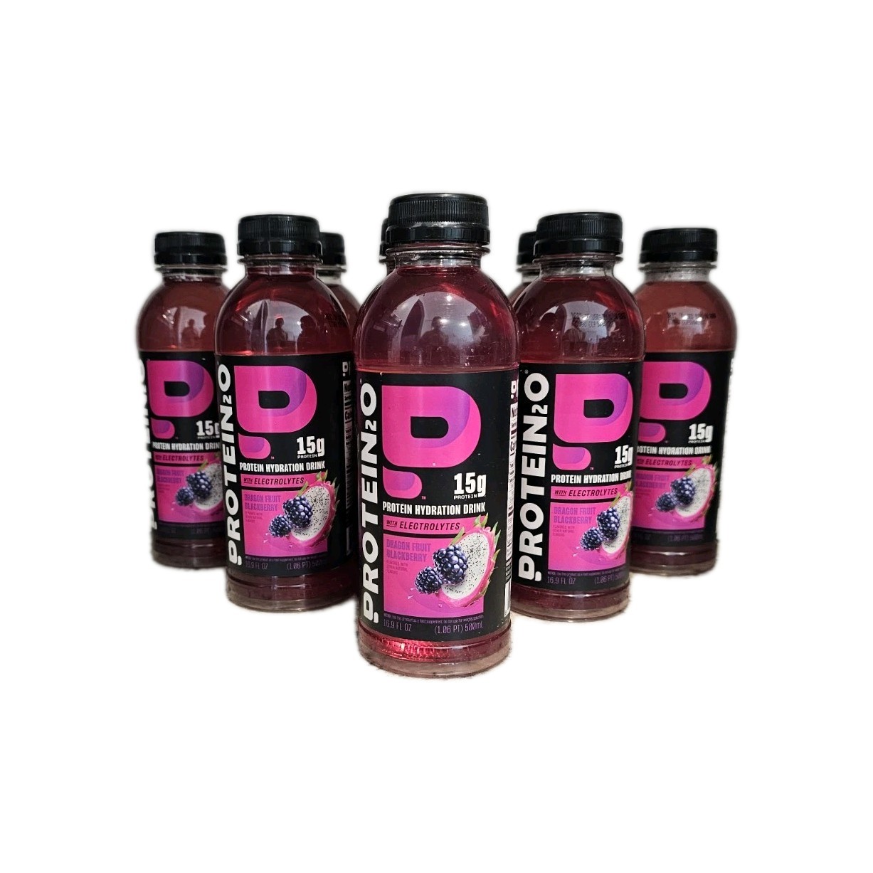 Protein2o Whey Protein Infused Water Drink Dragonfruit/Blackbery 9 Pack 16.9 oz