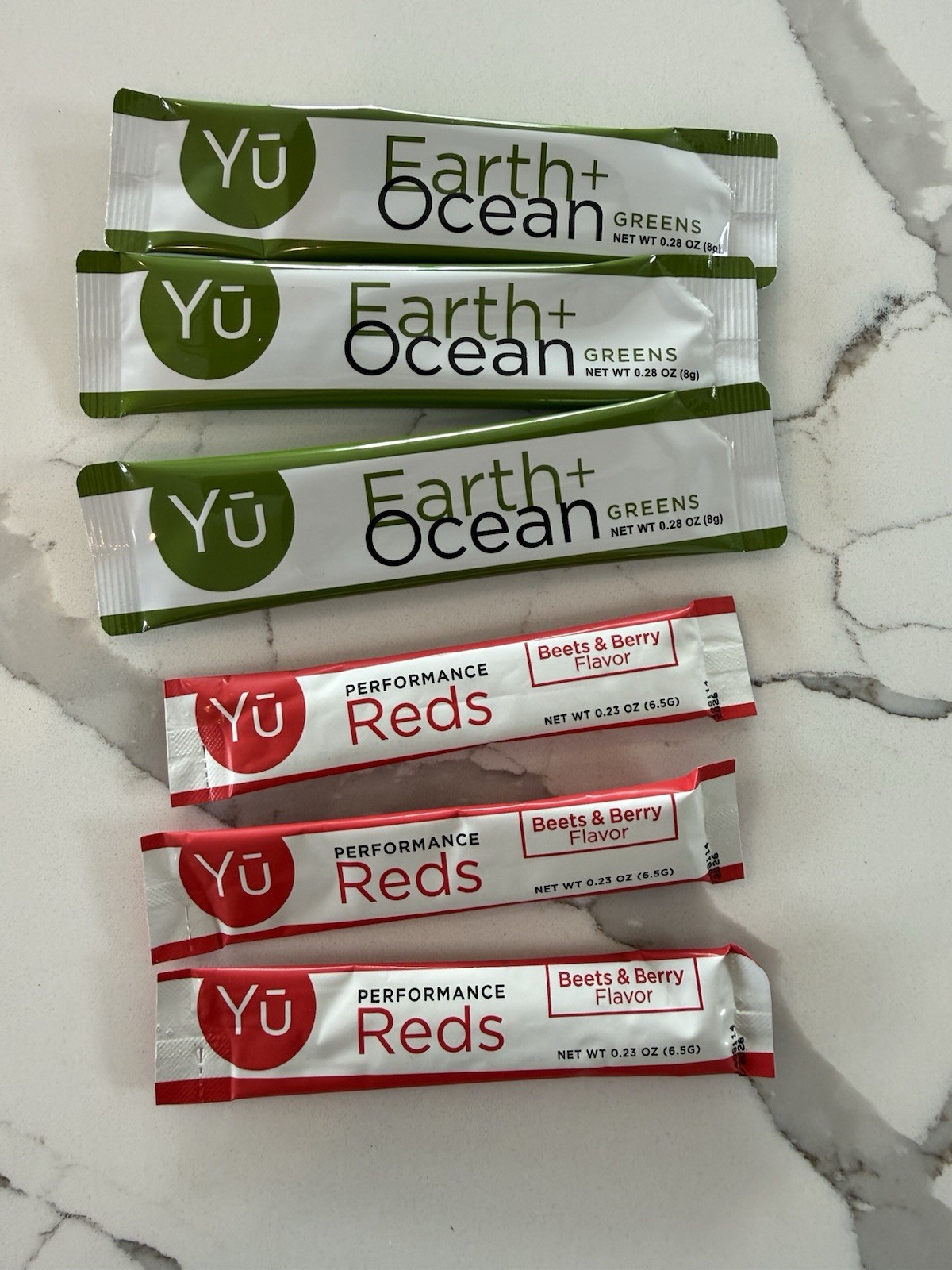 NEW YU BEAUTY Greens & Reds SINGLE SERVE PACKETS