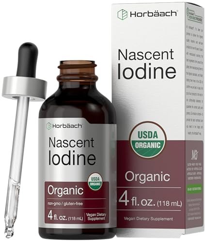 Nascent Iodine 325mcg 4oz Organic Liquid Supplement Non-GMO Gluten Free USA