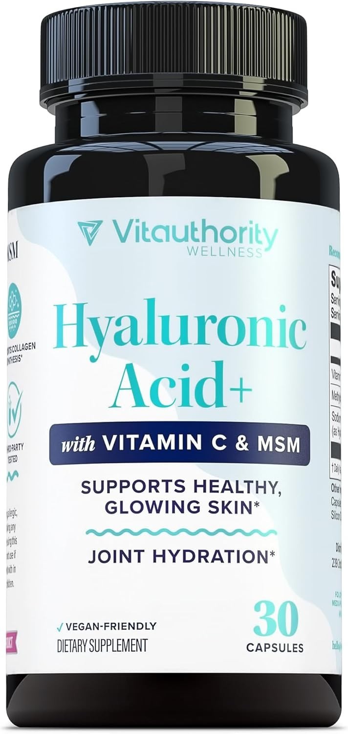 Hyaluronic Acid Skin & Joint Support Supplement MSM Vitamin C Sodium Hyaluronate