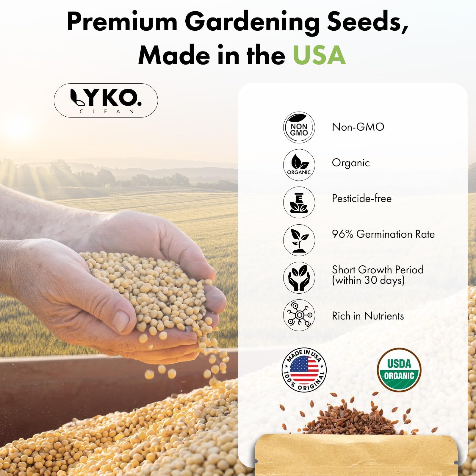 LYKOCLEAN Herb Pod for AeroGarden, idoo, Ahopegarden Hydroponics, 350+, Inclu…