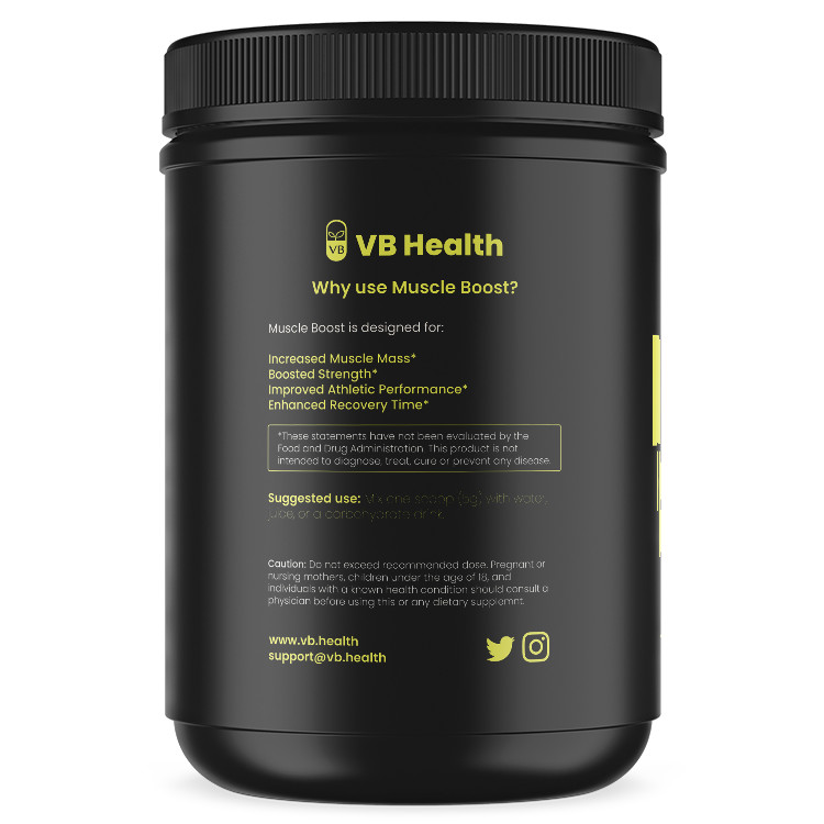 Muscle Boost: Pure Creatine Monohydrate – No Fillers & No Additives, 60 Servings