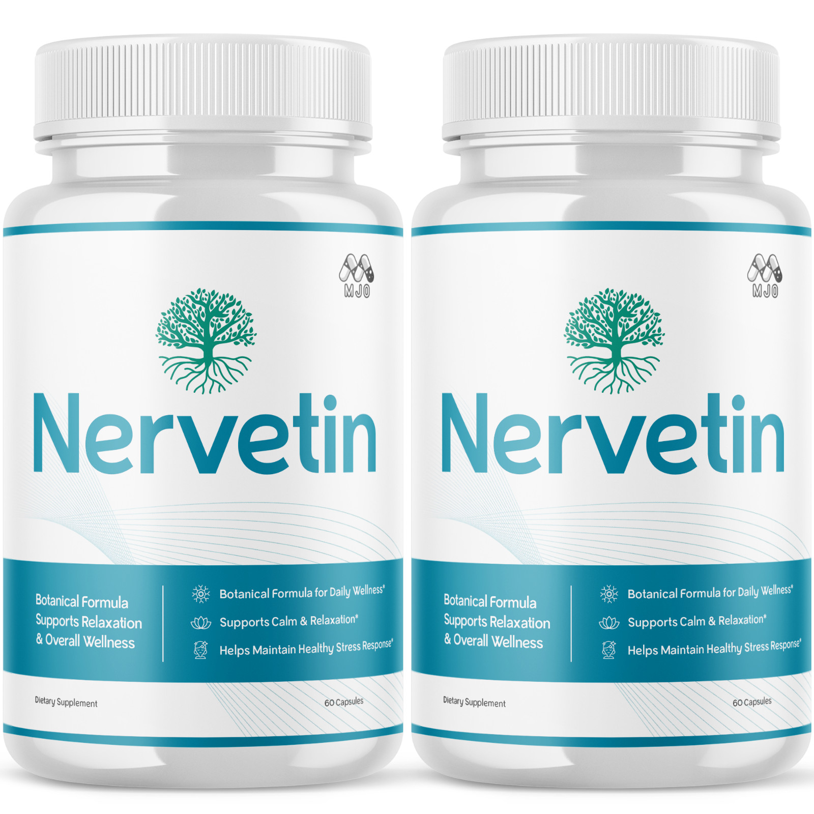 (2 Pack) Nervetin Advanced Nerve Support Strength Formula Nerve Tin 120 Capsules